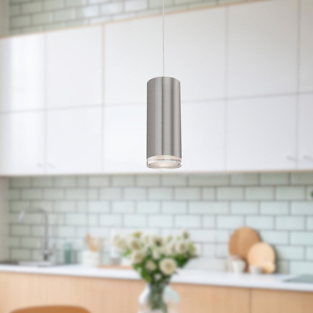 Suspension LED Cylindre en Cristal