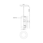 Suspension LED Cylindre en Cristal
