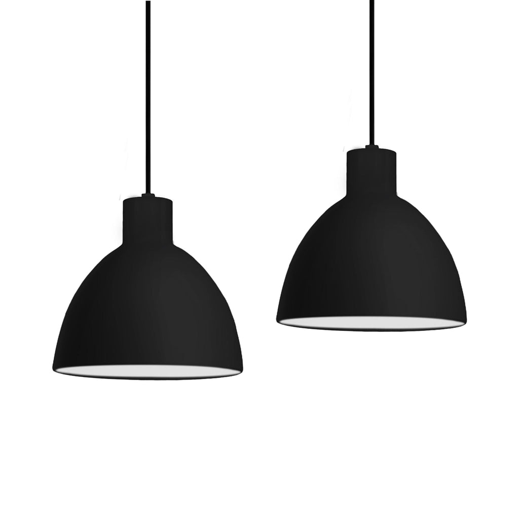 Suspension LED minimaliste dôme acier épais