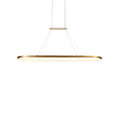 Suspension LED linéaire ovale en aluminium et diffuseur acrylique