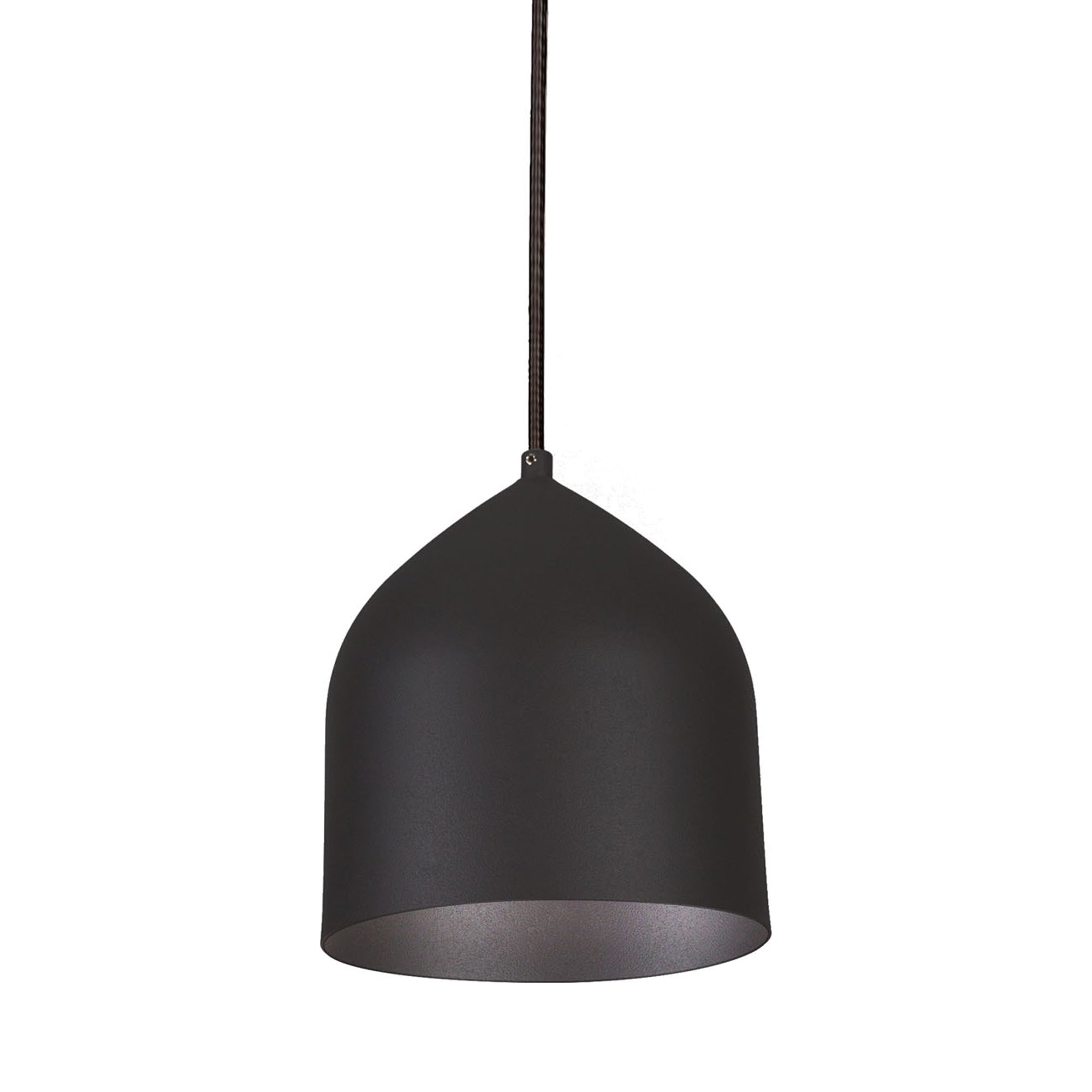 Suspension minimaliste en dôme d'aluminium filé, style ferme