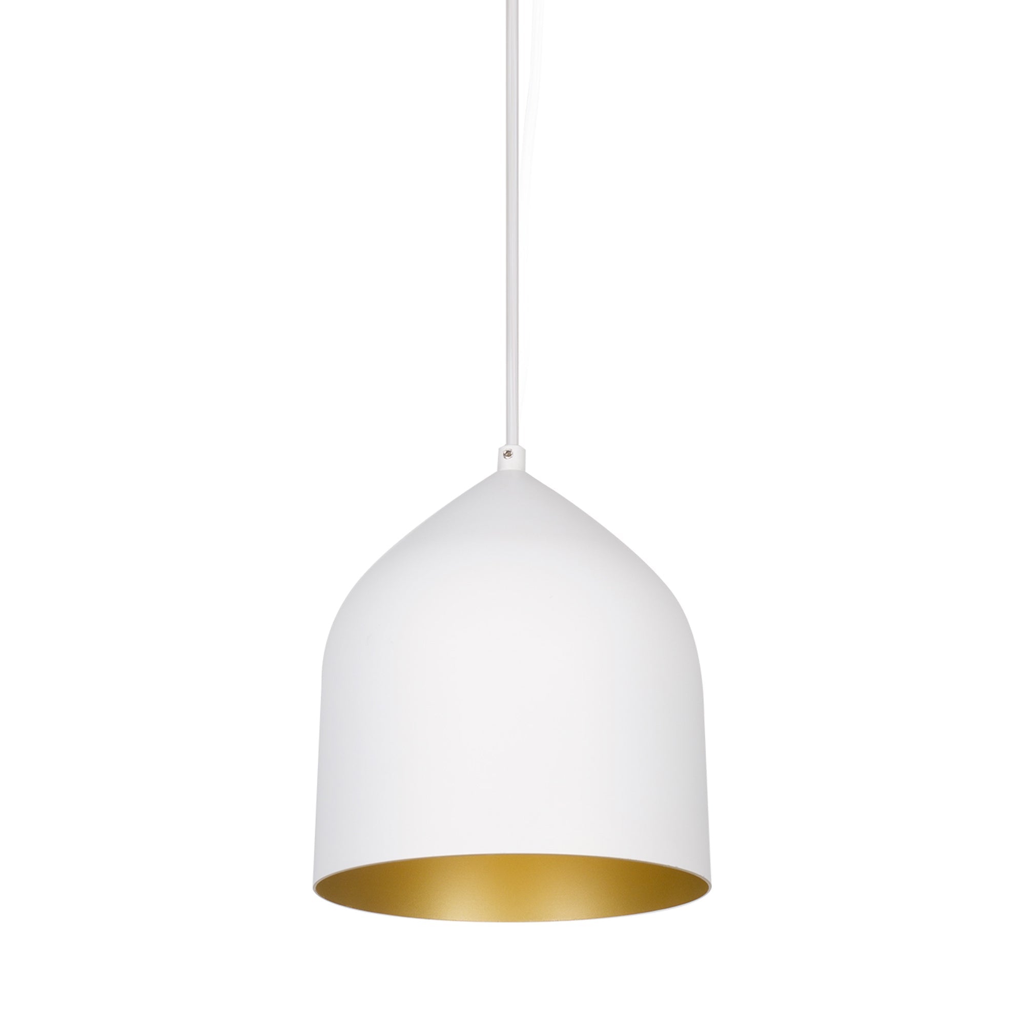 Suspension minimaliste en dôme d'aluminium filé, style ferme