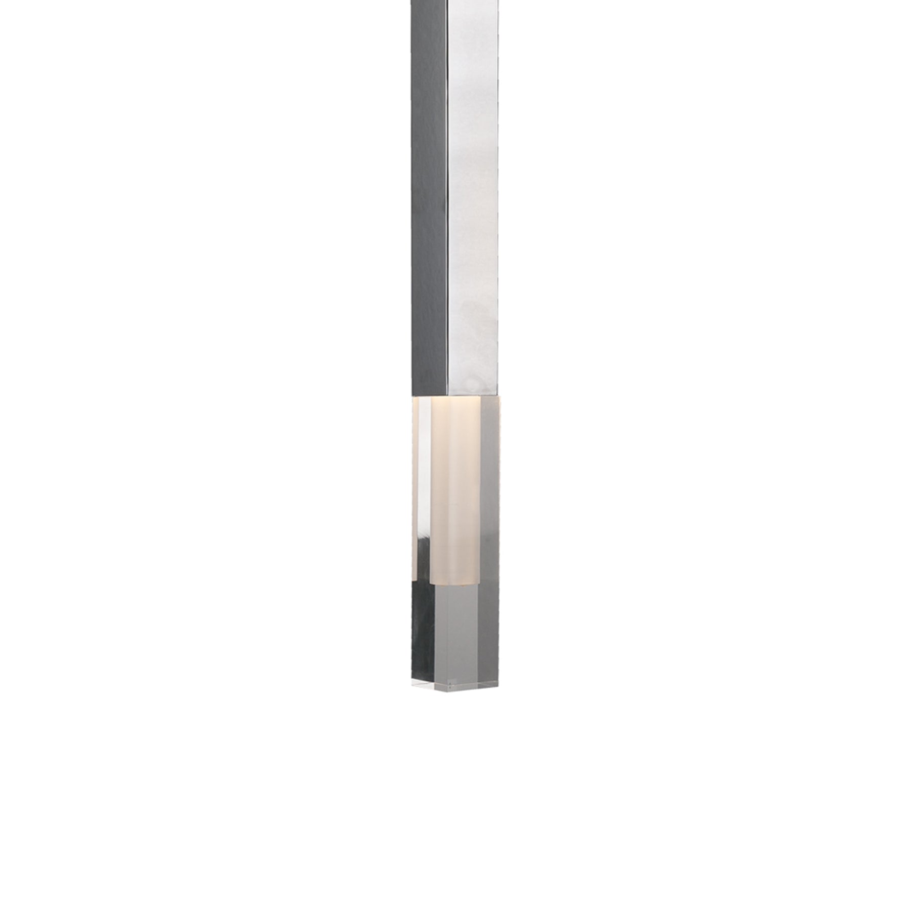 Suspension linéaire LED acrylique effet quartz