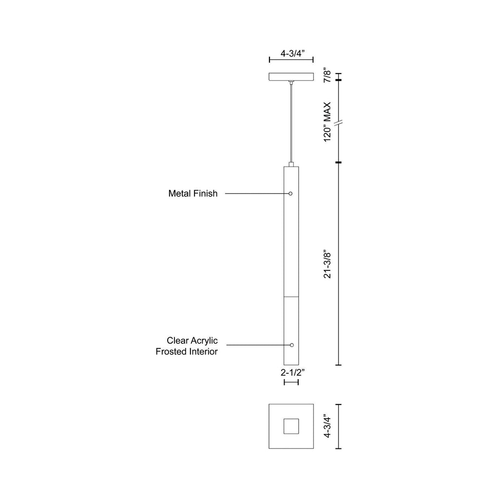 Suspension linéaire LED acrylique effet quartz