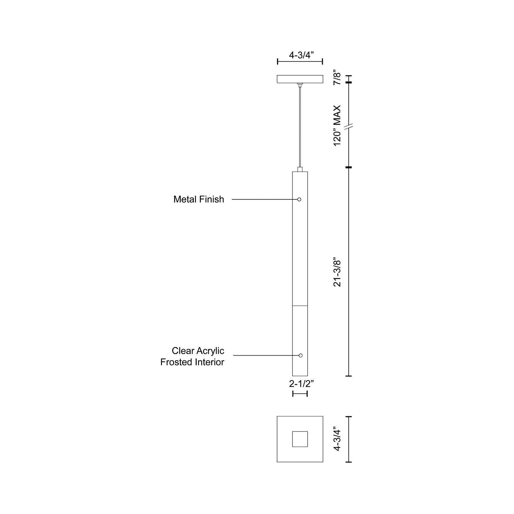Suspension linéaire LED acrylique effet quartz