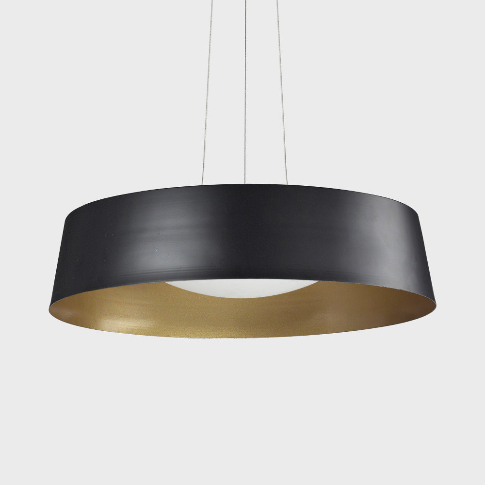Suspension LED en aluminium en forme de tambour