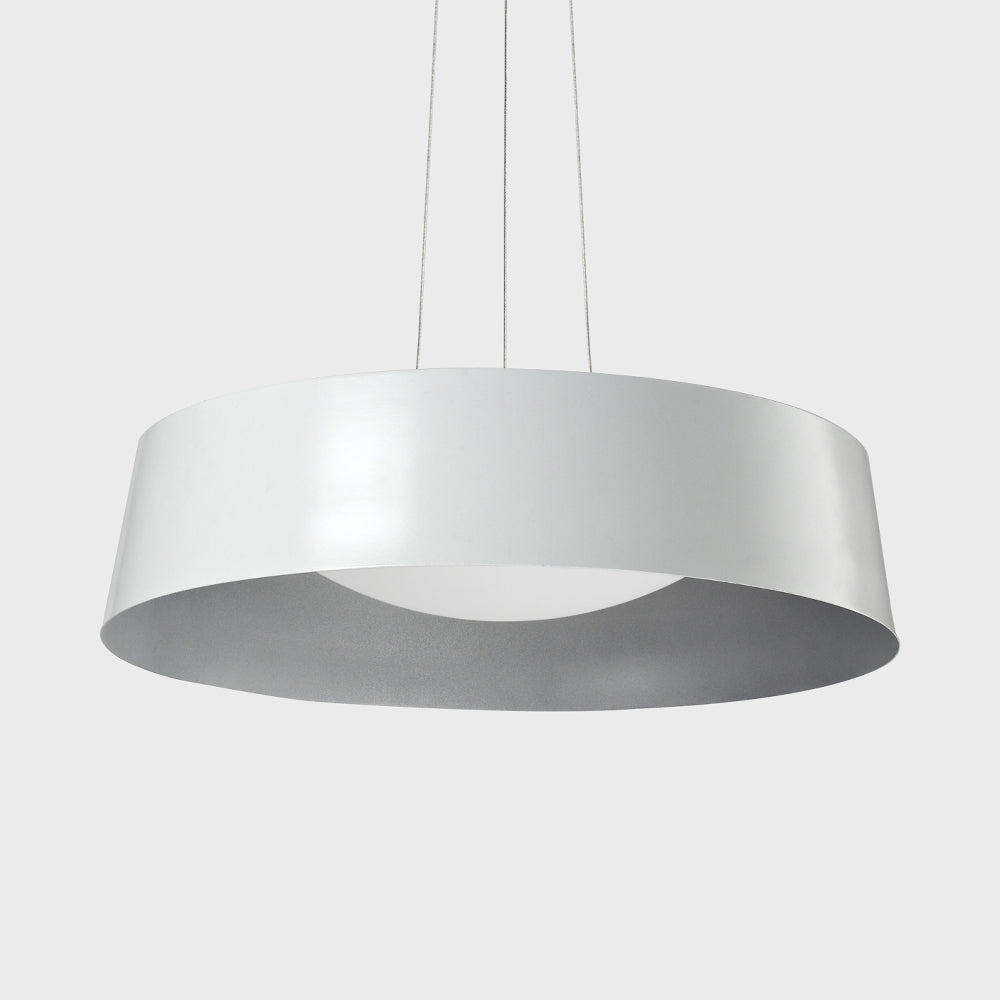 Suspension LED en aluminium en forme de tambour