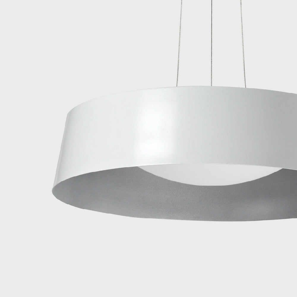 Suspension LED en aluminium en forme de tambour