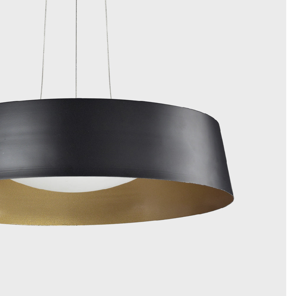 Suspension LED en aluminium en forme de tambour
