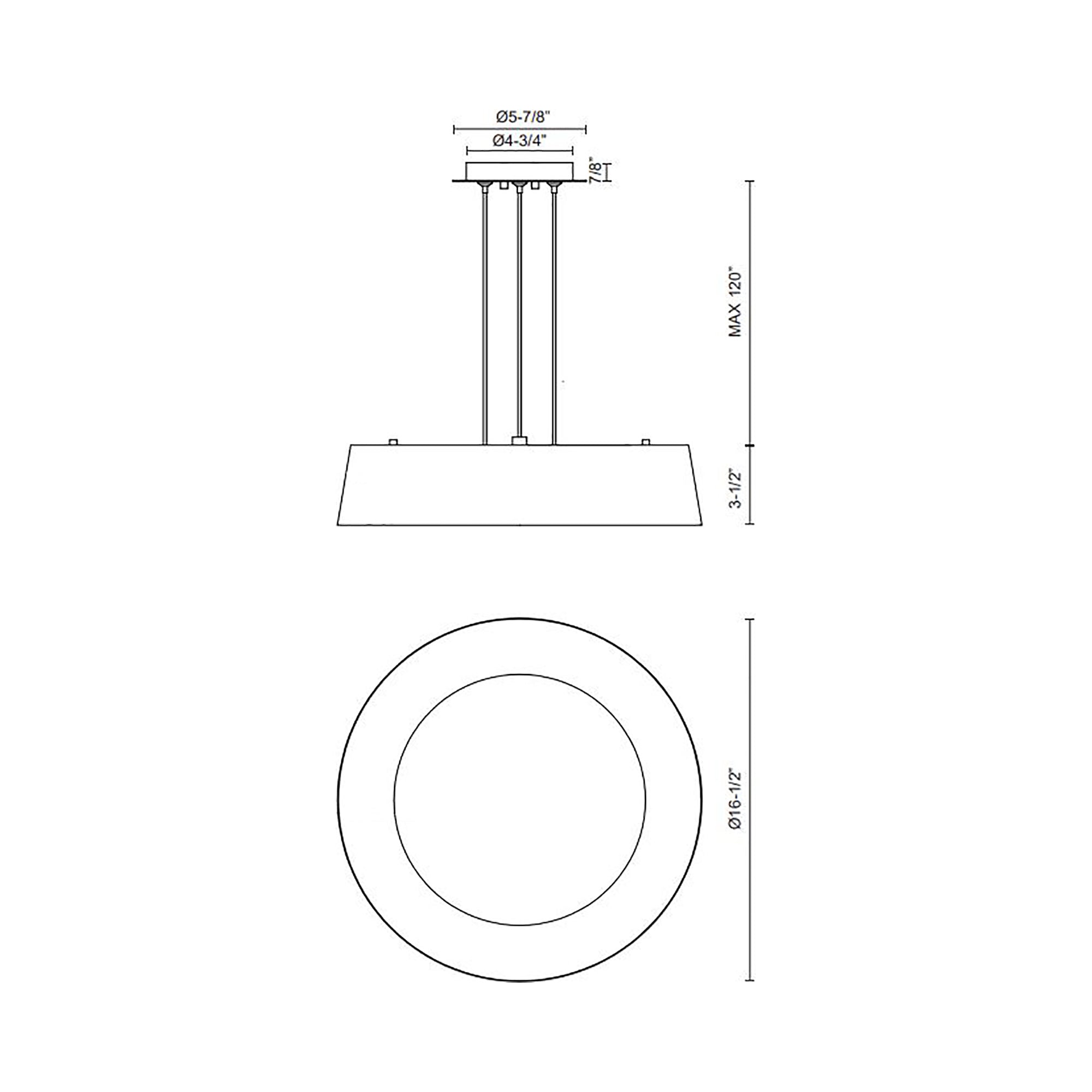 Suspension LED en aluminium en forme de tambour