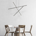 Suspension linéaire LED multi-barres en aluminium et acrylique