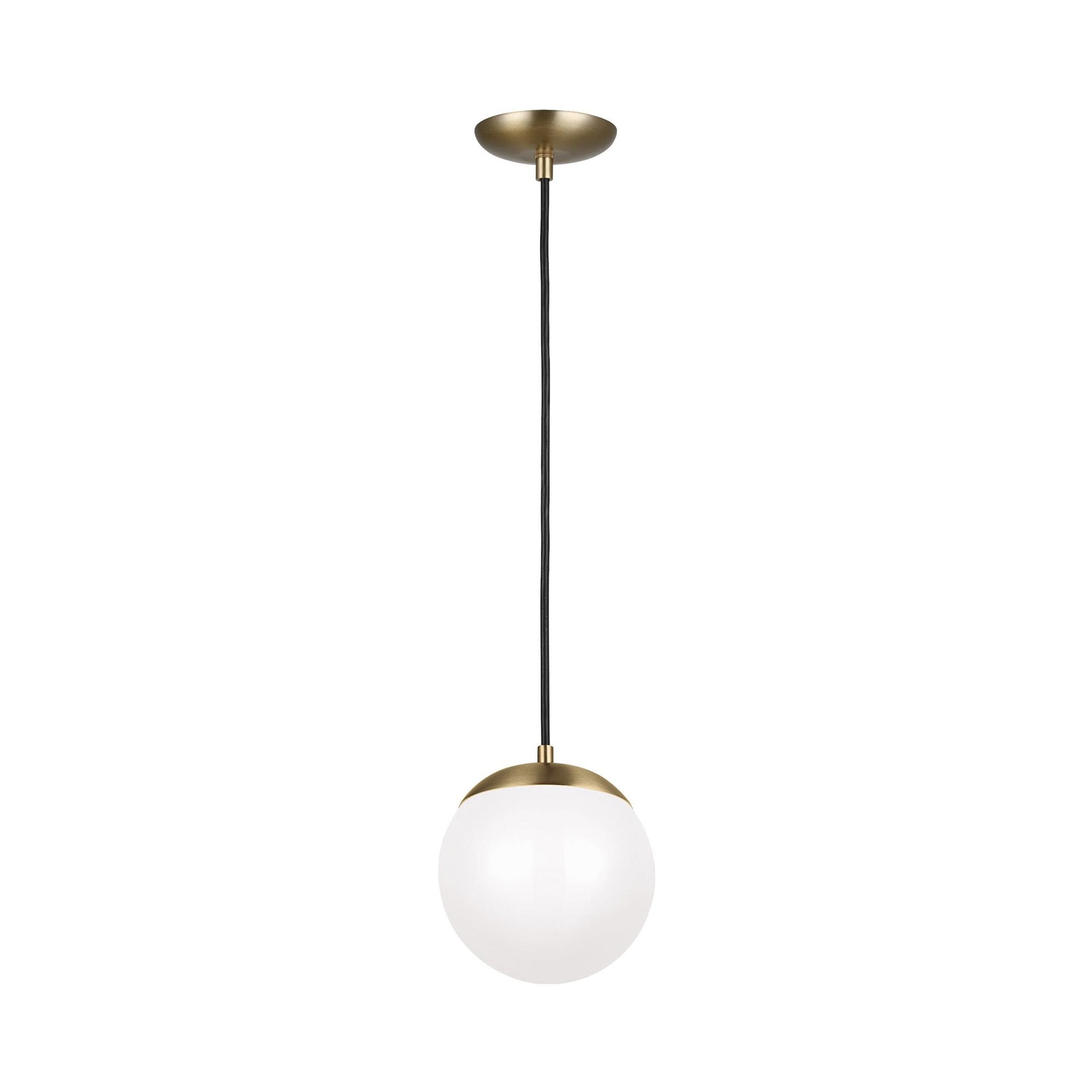 Suspension Globe en aluminium et verre avec cordon en tissu réglable