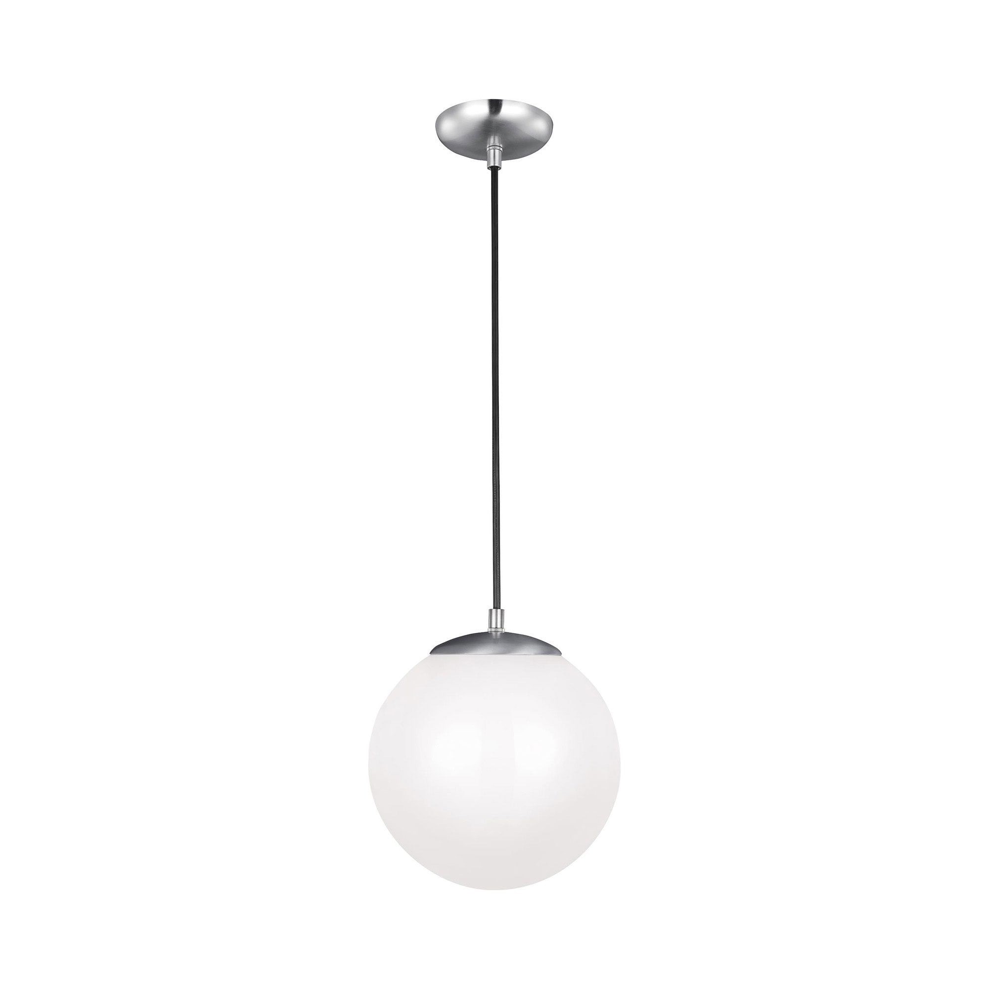 Suspension Globe en aluminium et verre avec cordon en tissu réglable
