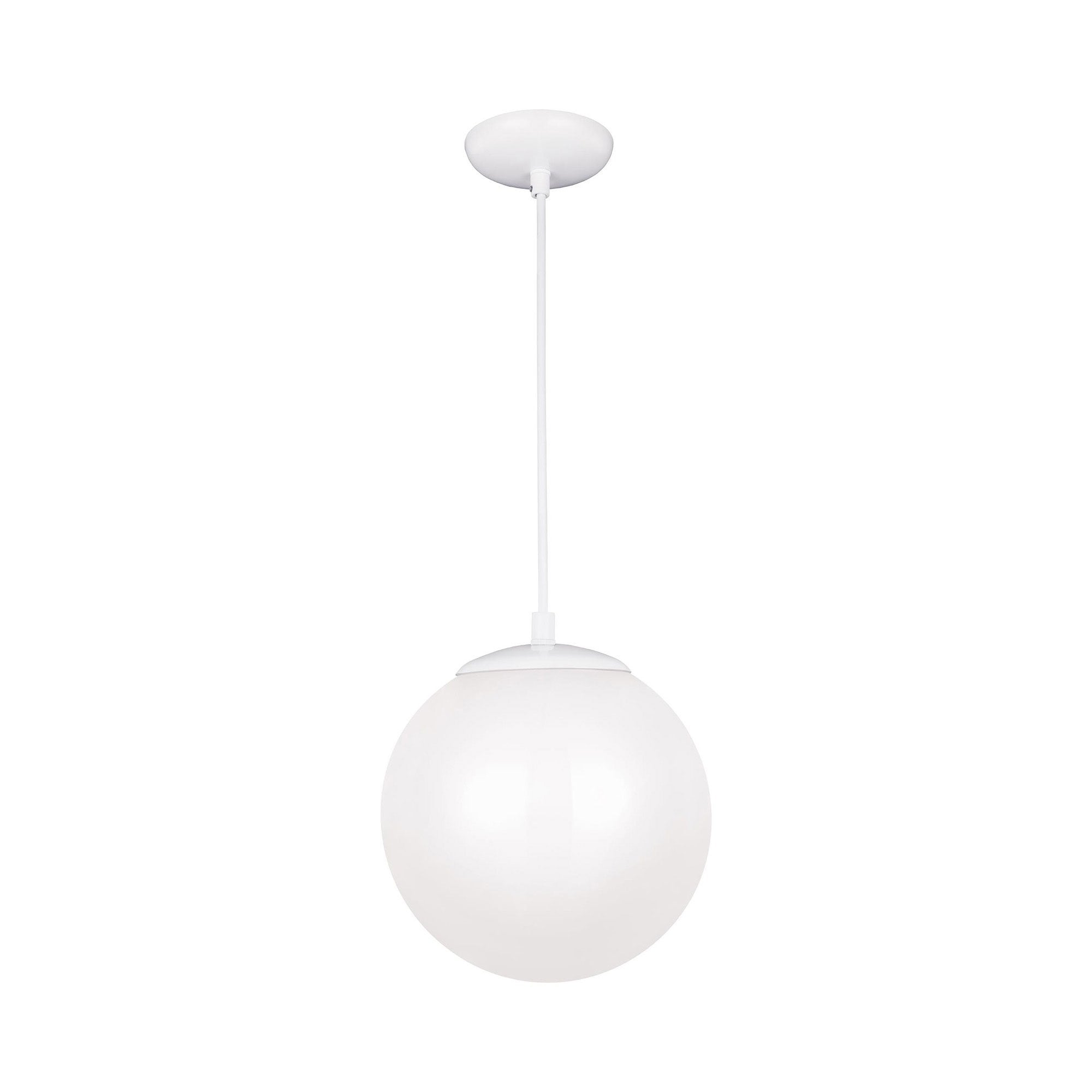 Suspension Globe en aluminium et verre avec cordon en tissu réglable