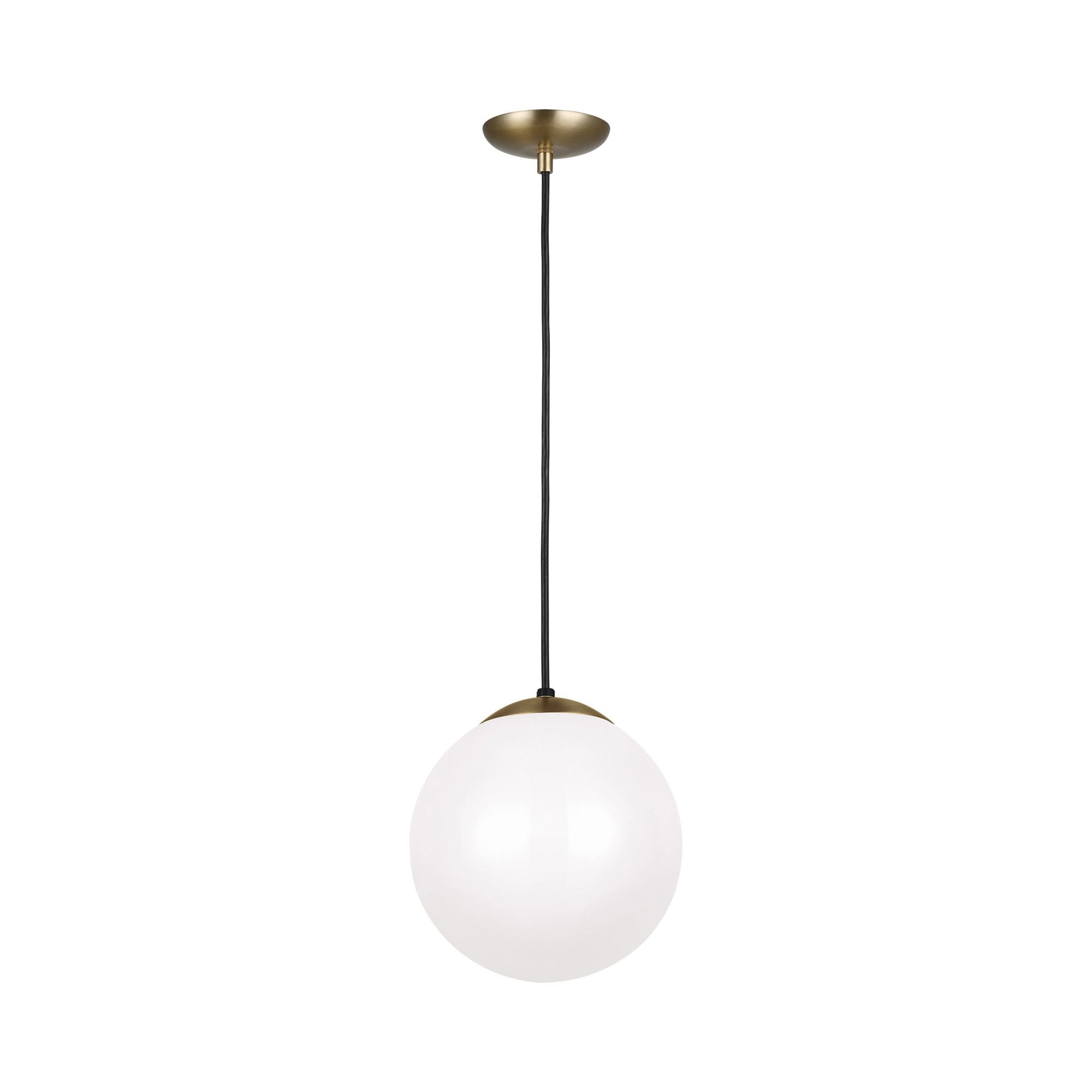 Suspension Globe en aluminium et verre avec cordon en tissu réglable