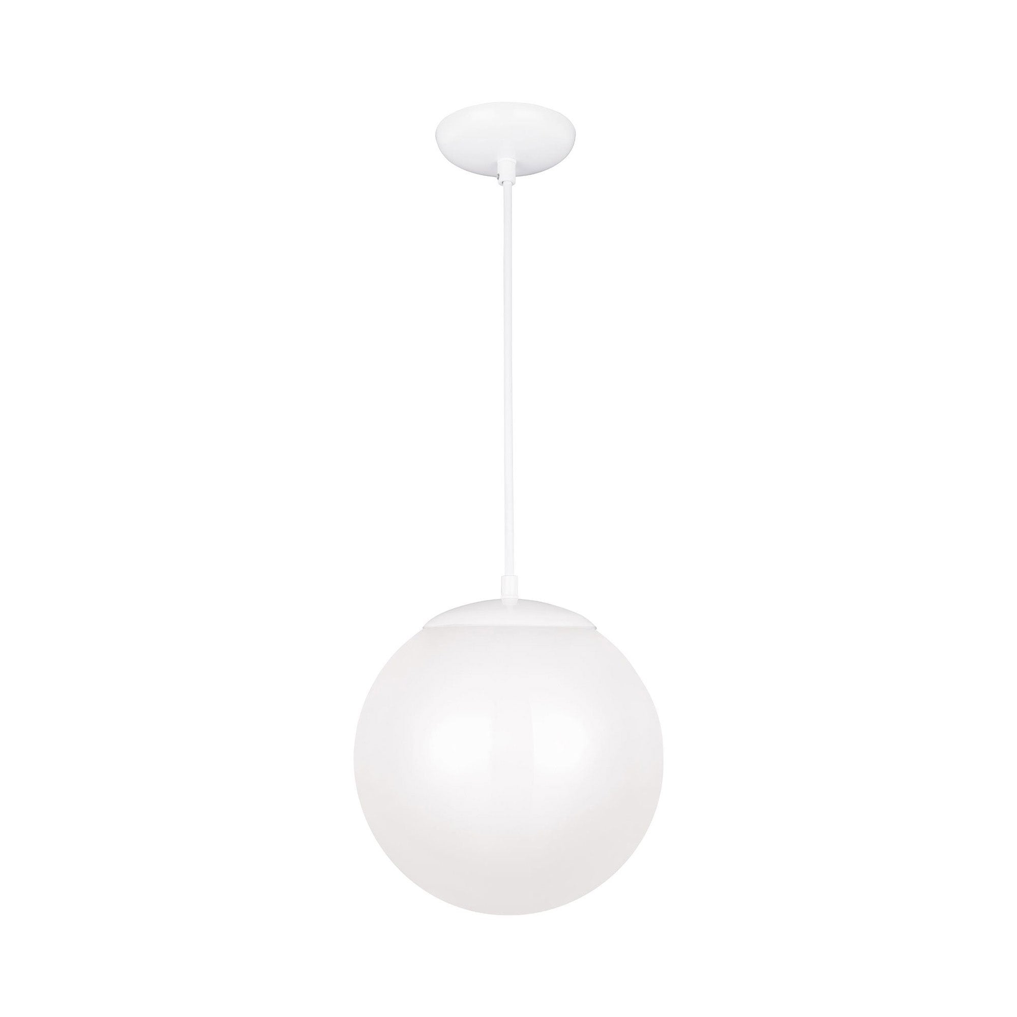 Suspension Globe en aluminium et verre avec cordon en tissu réglable