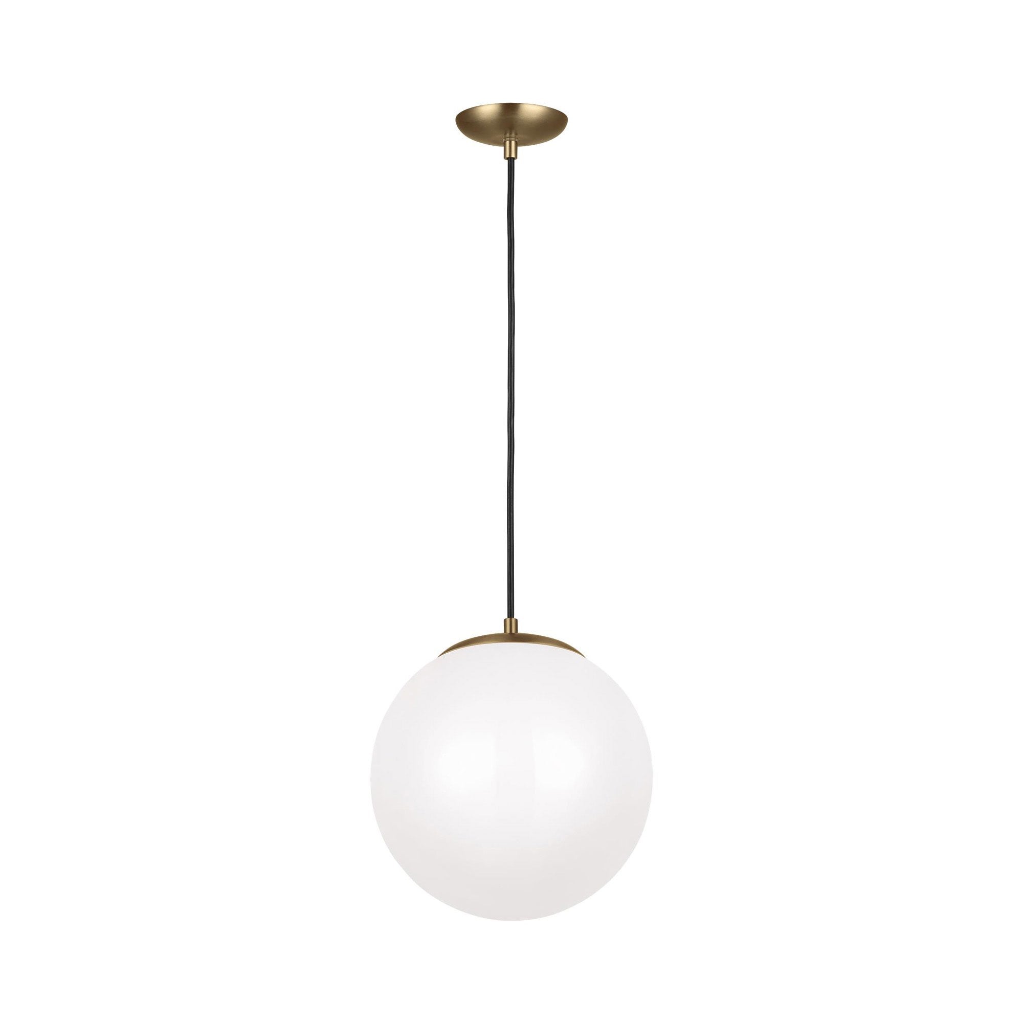 Suspension Globe en aluminium et verre avec cordon en tissu réglable