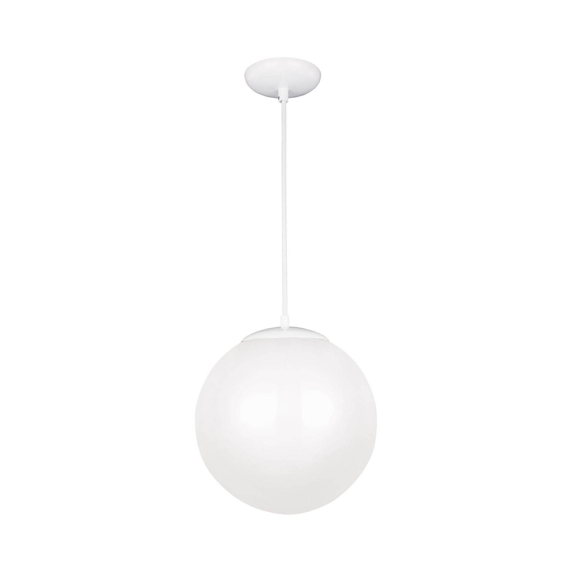 Suspension Globe en aluminium et verre avec cordon en tissu réglable
