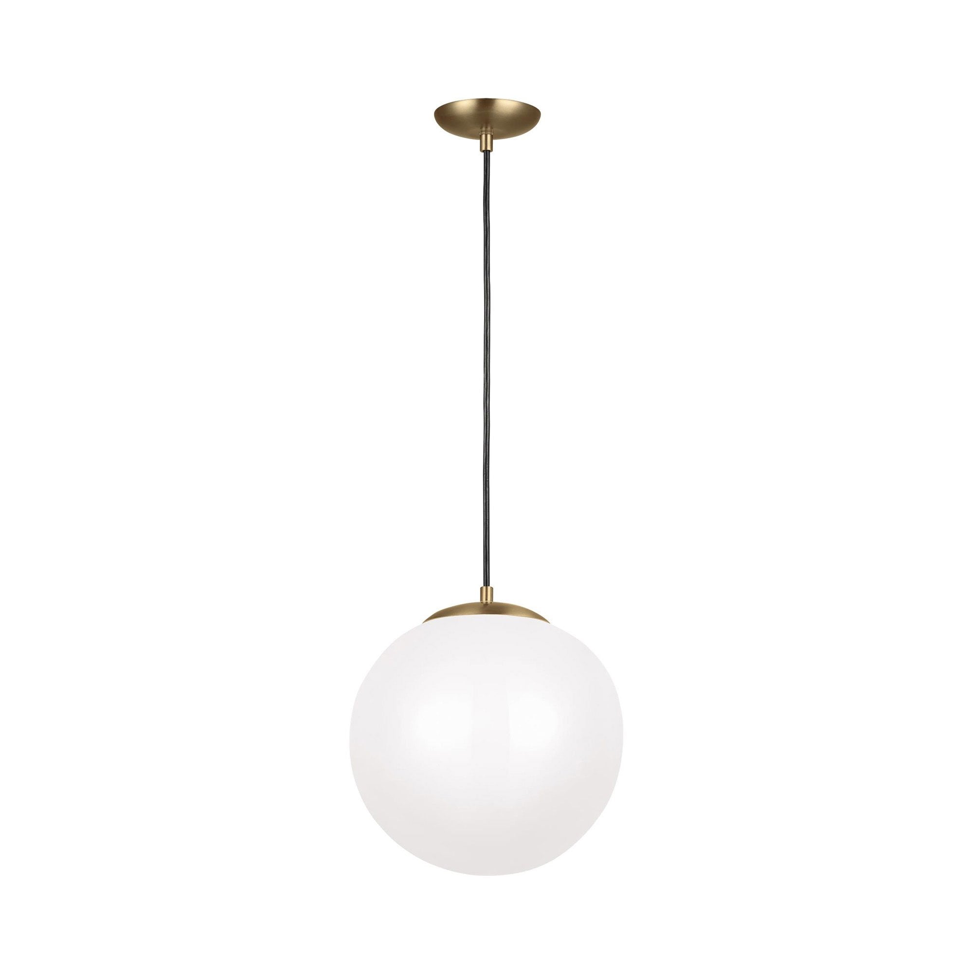 Suspension Globe en aluminium et verre avec cordon en tissu réglable