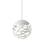 Suspension LED boule de verre en métal découpé au laser