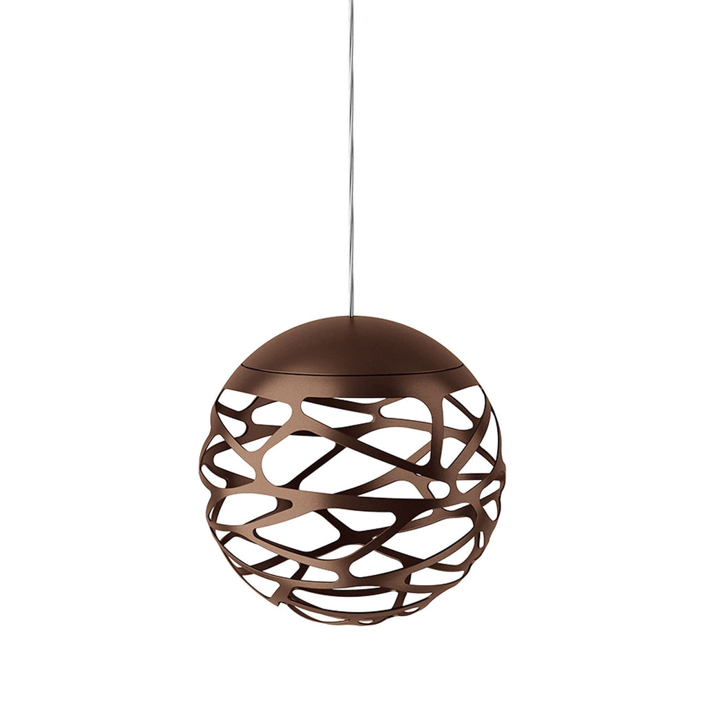 Suspension LED boule de verre en métal découpé au laser