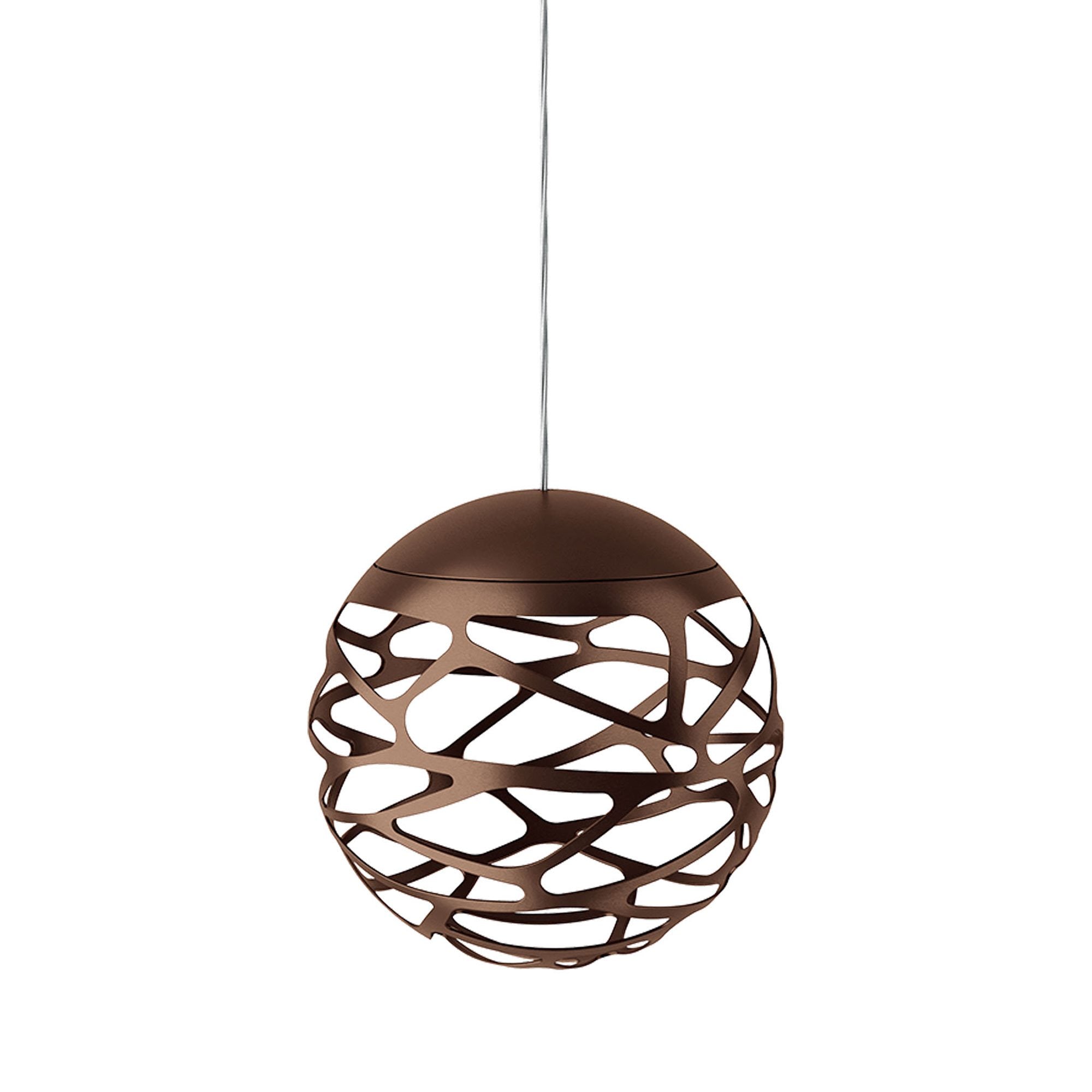 Suspension LED boule de verre en métal découpé au laser