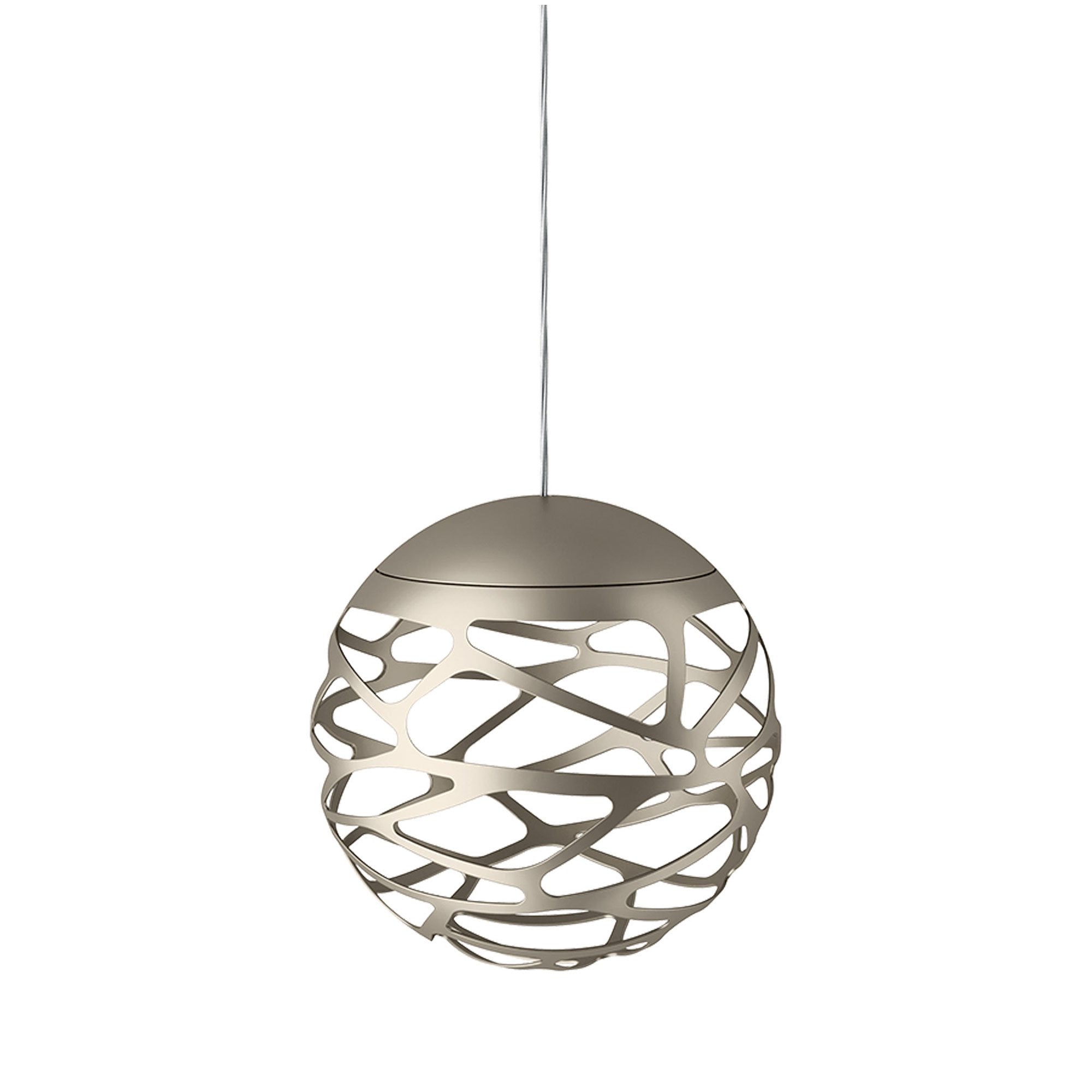 Suspension LED boule de verre en métal découpé au laser