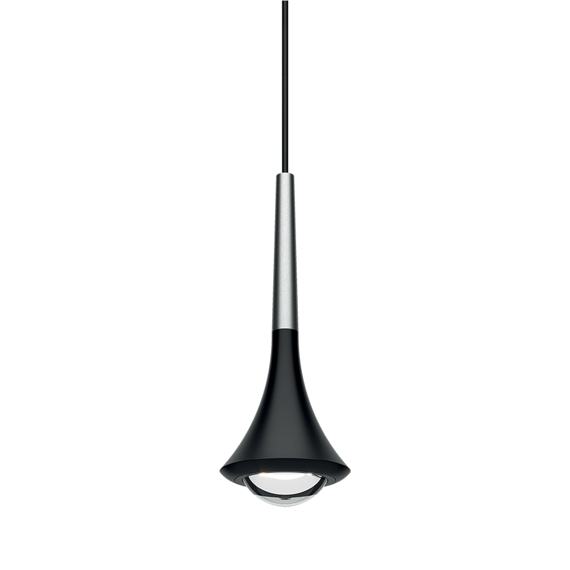 Suspension LED en métal conique avec lentille convexe Rain