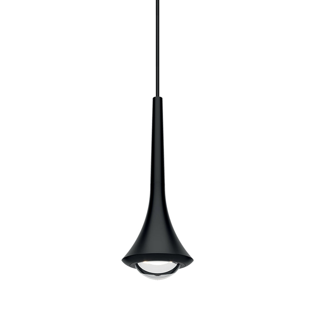 Suspension LED en métal conique avec lentille convexe Rain
