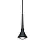 Suspension LED en métal conique avec lentille convexe Rain