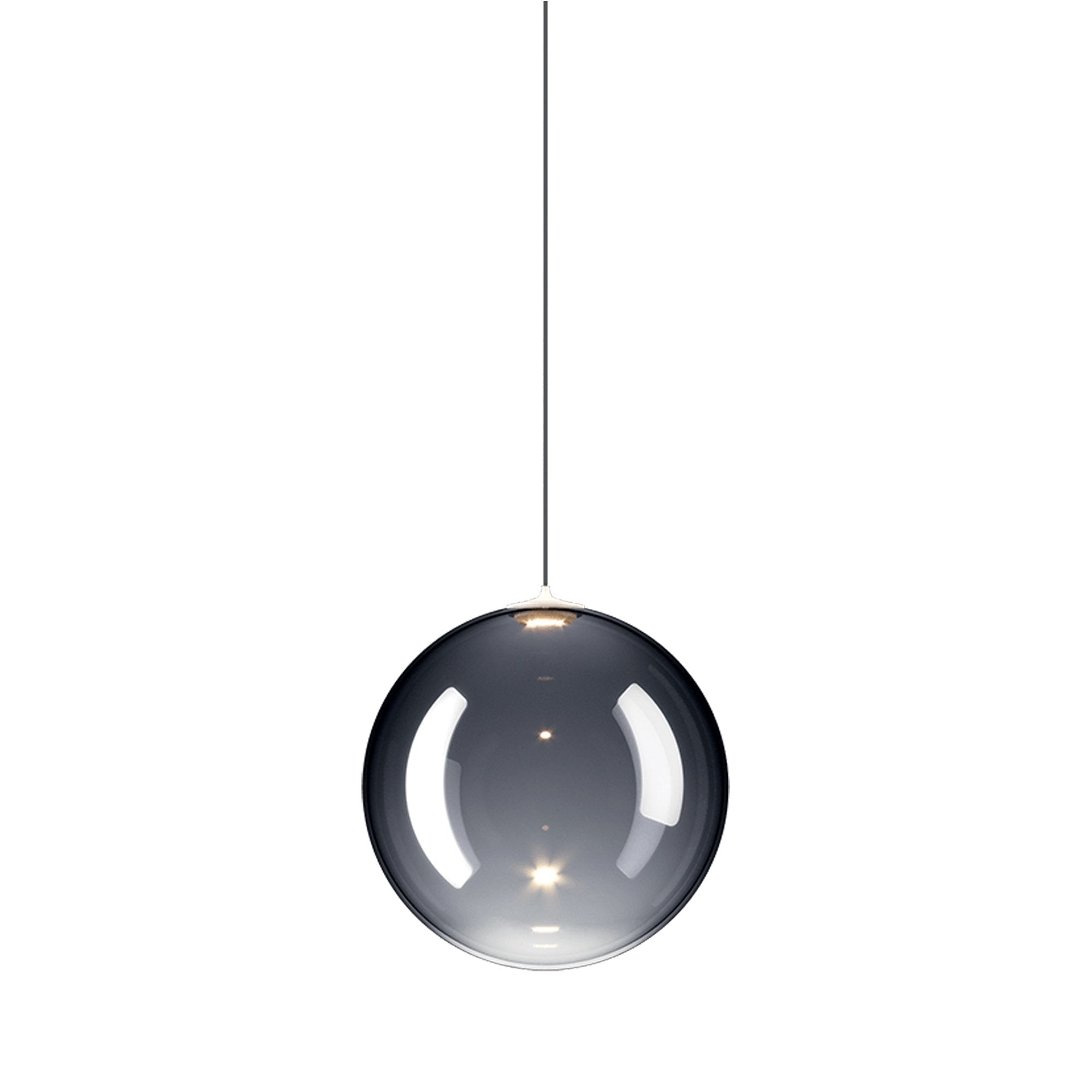 Suspension simple LED en verre soufflé Globe Bulle