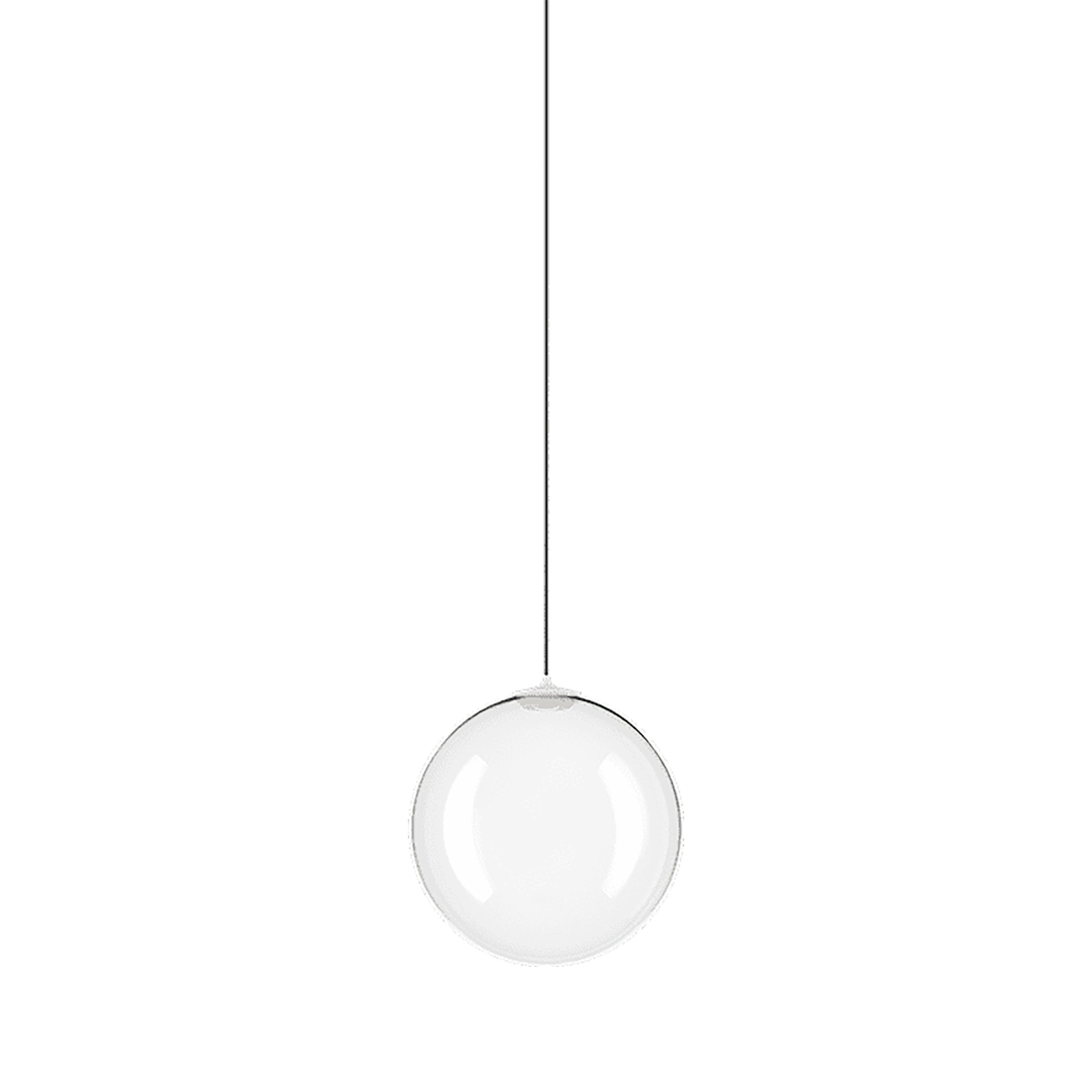 Suspension simple LED en verre soufflé Globe Bulle