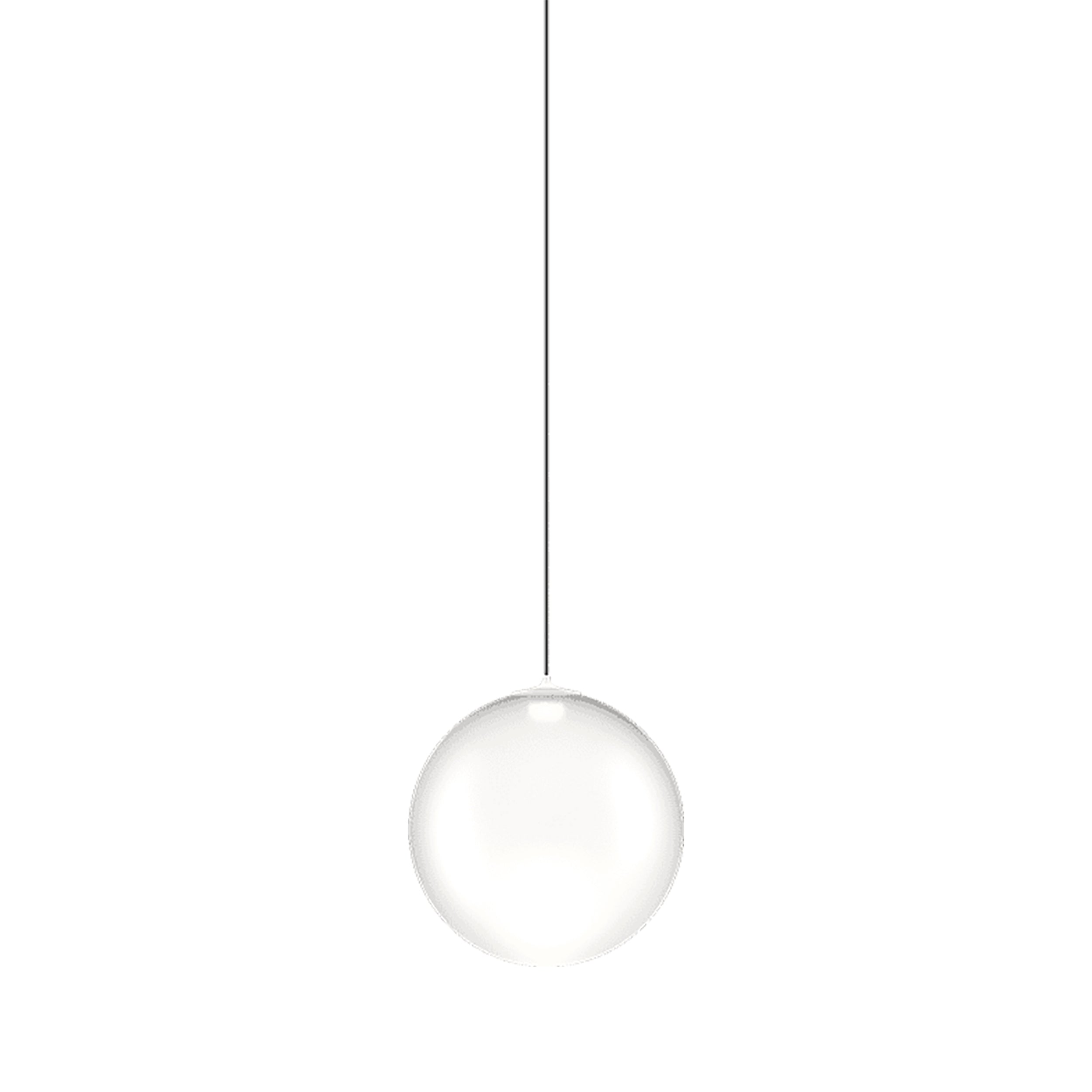 Suspension simple LED en verre soufflé Globe Bulle