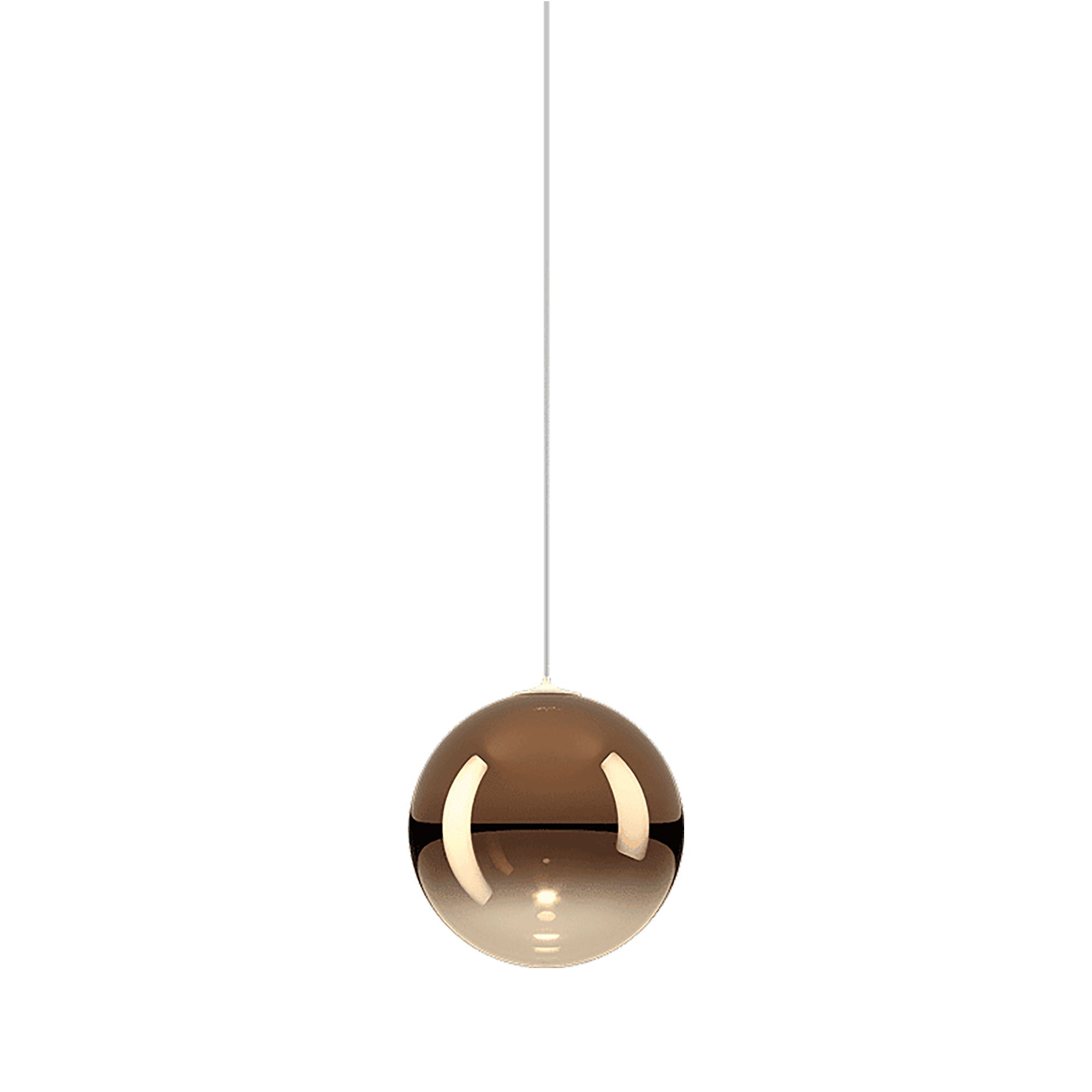 Suspension simple LED en verre soufflé Globe Bulle