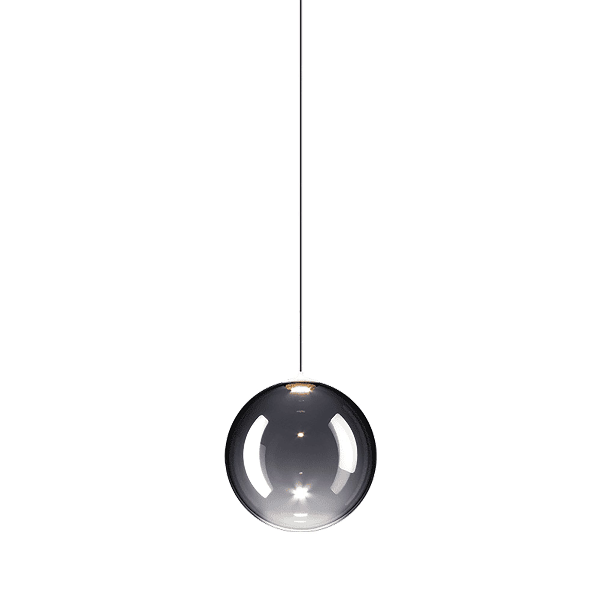 Suspension simple LED en verre soufflé Globe Bulle