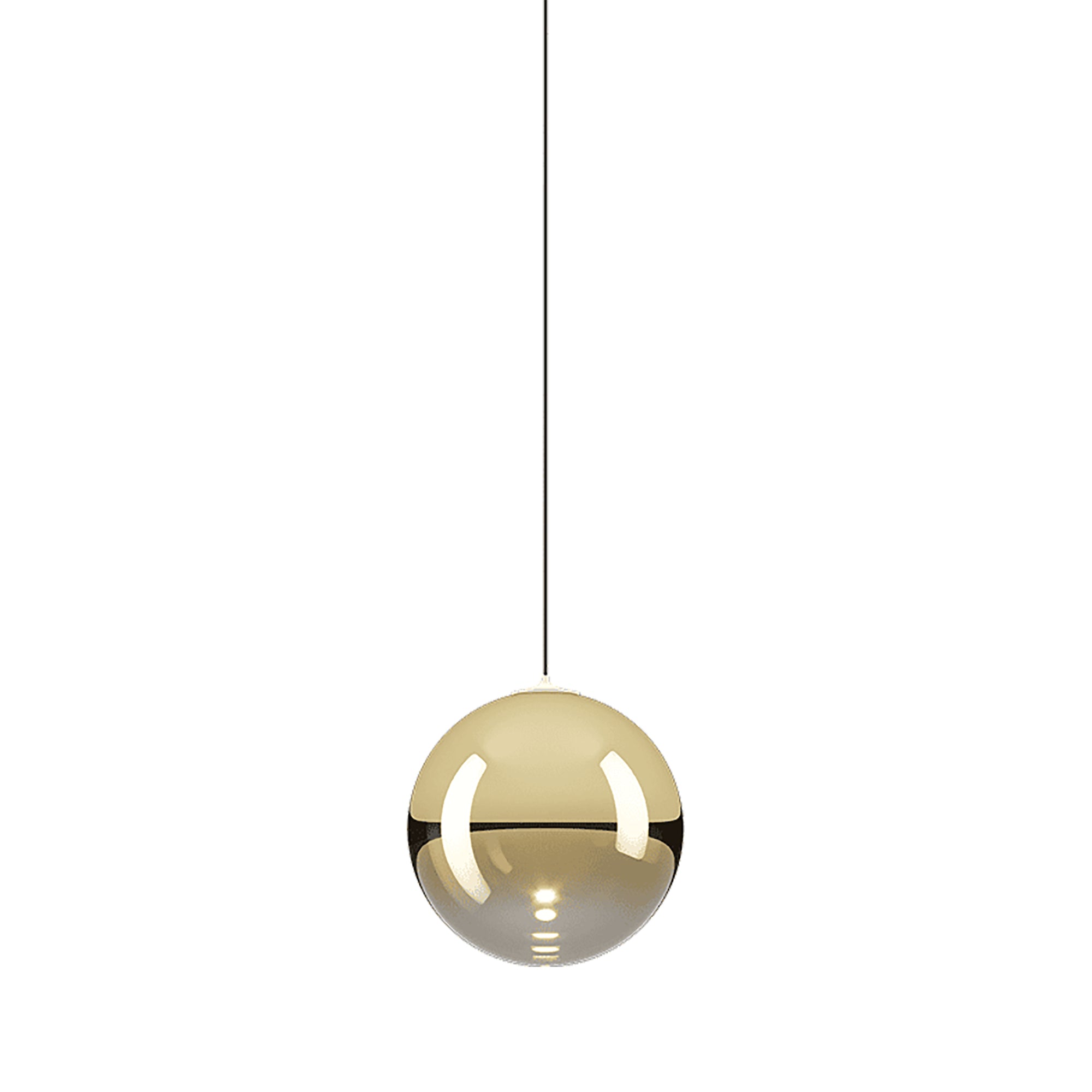 Suspension simple LED en verre soufflé Globe Bulle