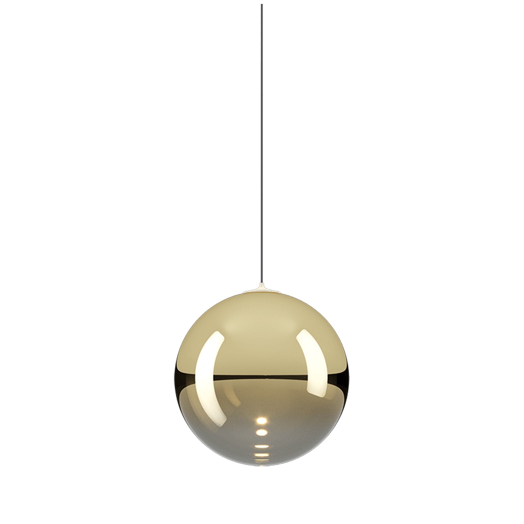 Suspension simple LED en verre soufflé Globe Bulle
