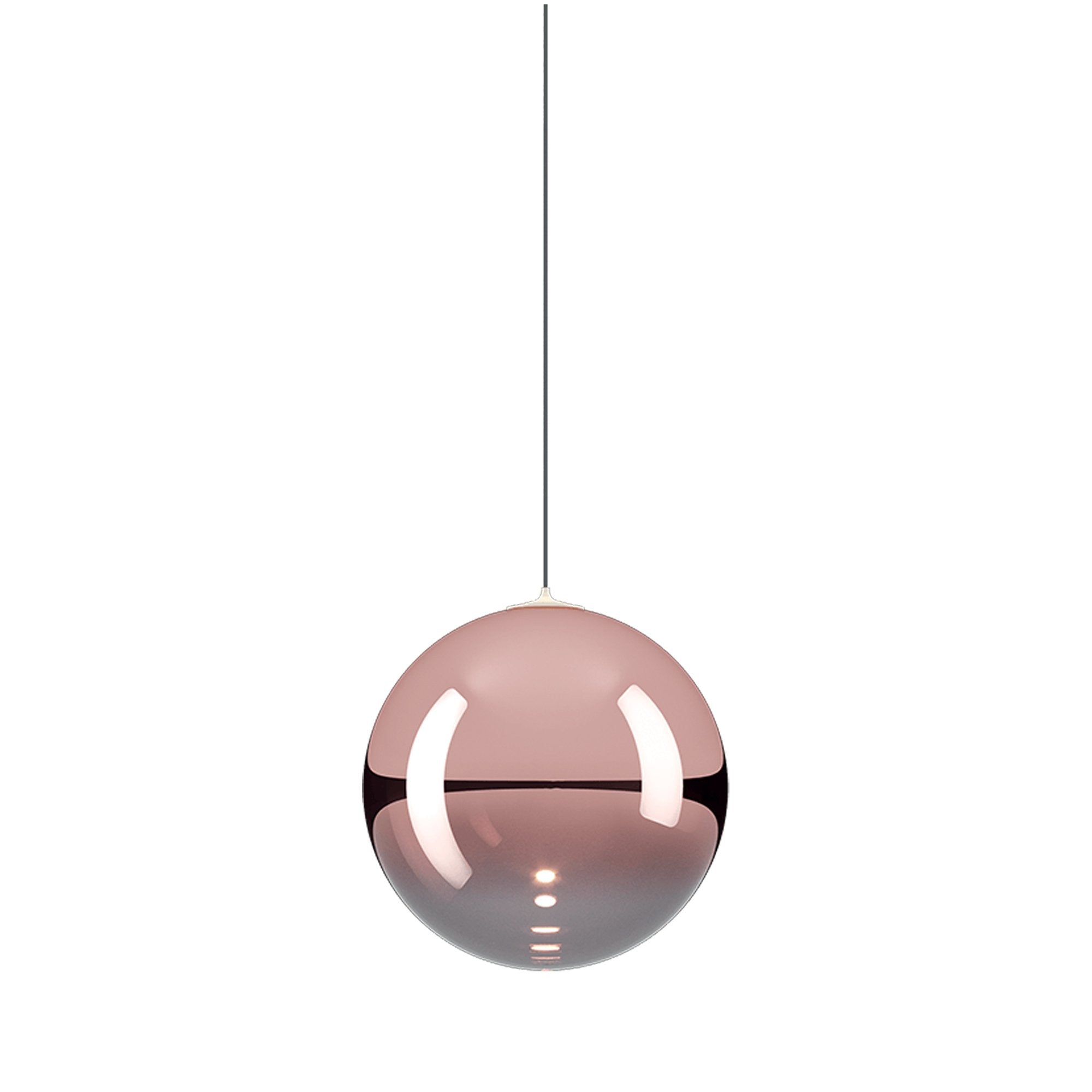 Suspension simple LED en verre soufflé Globe Bulle