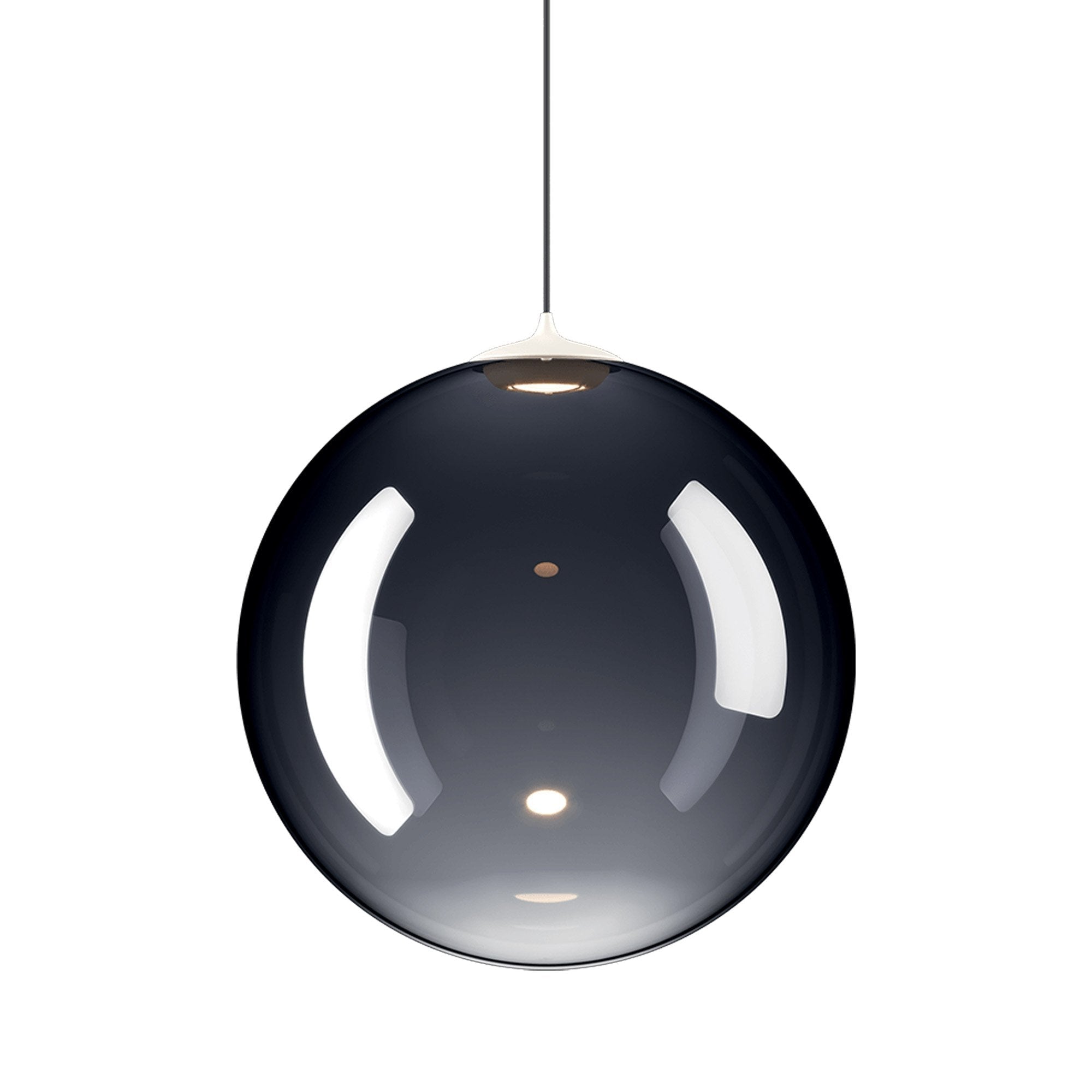 Suspension simple LED en verre soufflé Globe Bulle