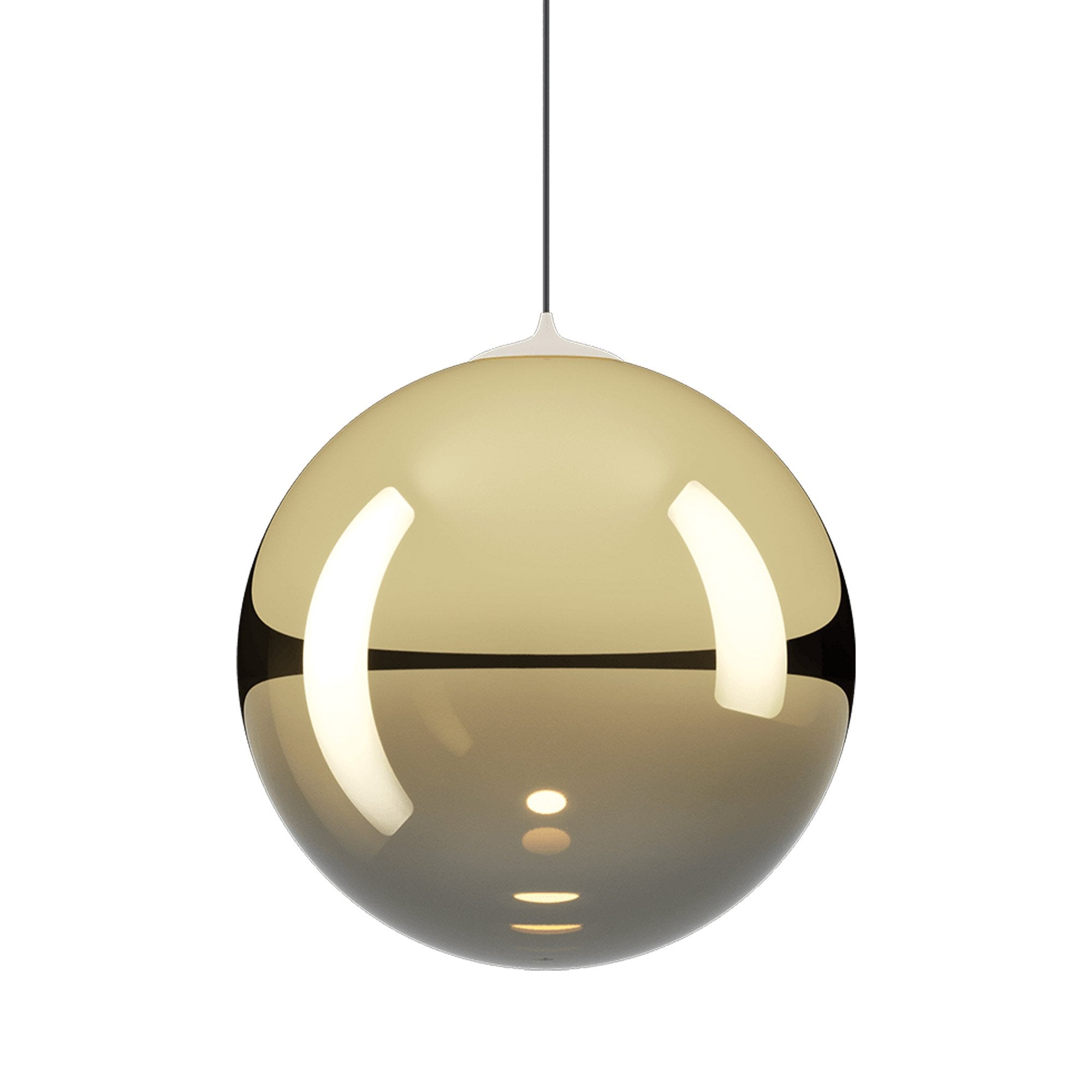 Suspension simple LED en verre soufflé Globe Bulle