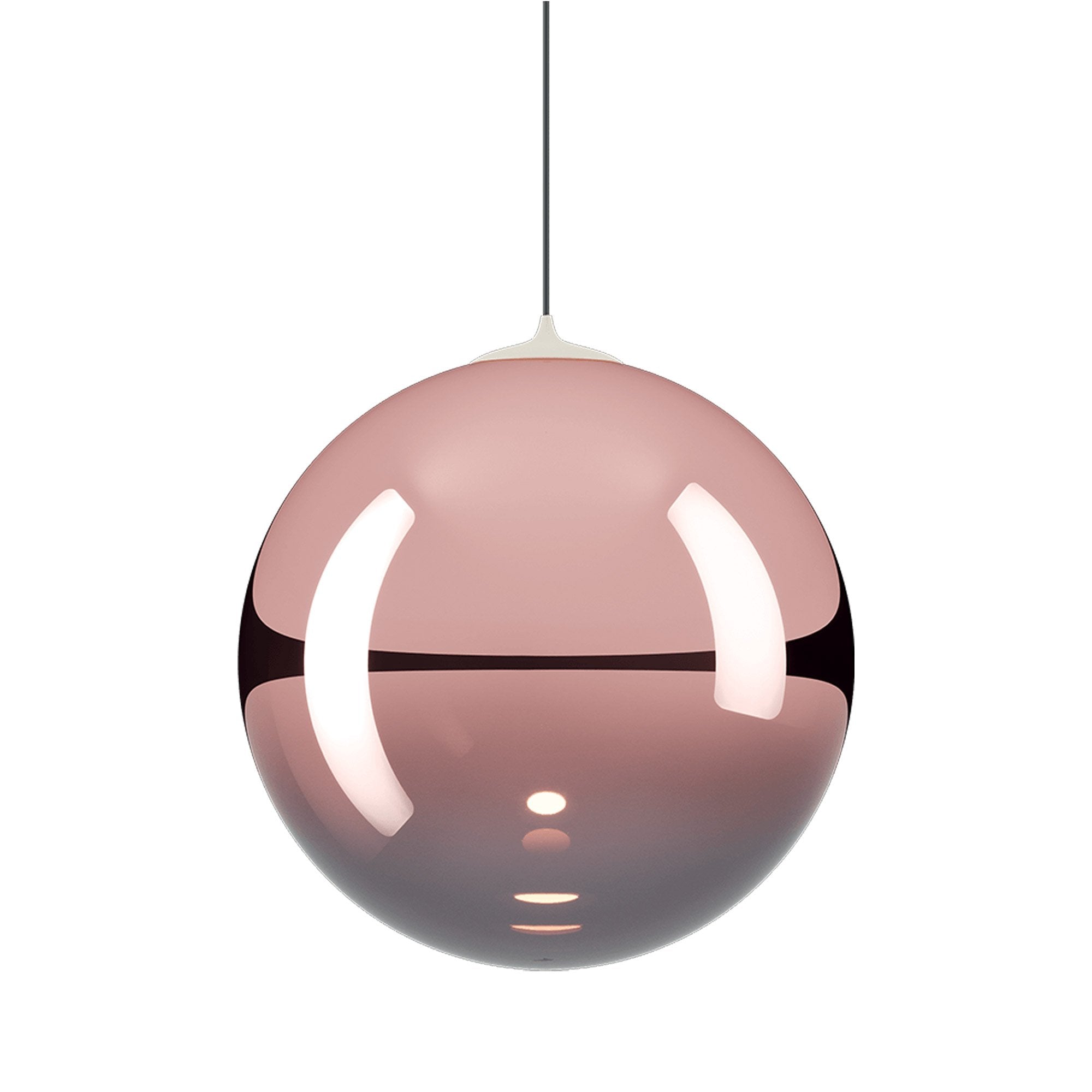Suspension simple LED en verre soufflé Globe Bulle