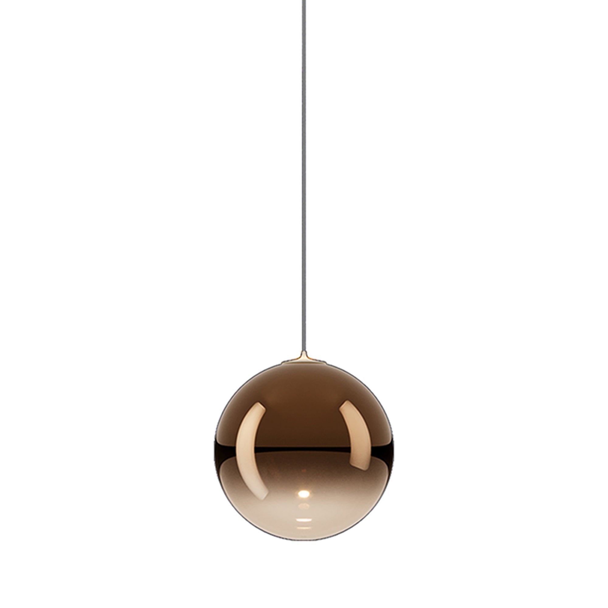 Suspension simple LED en verre soufflé Globe Bulle