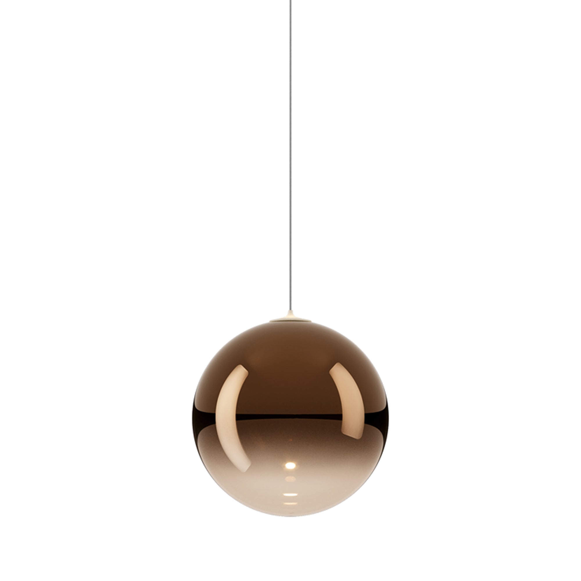Suspension simple LED en verre soufflé Globe Bulle