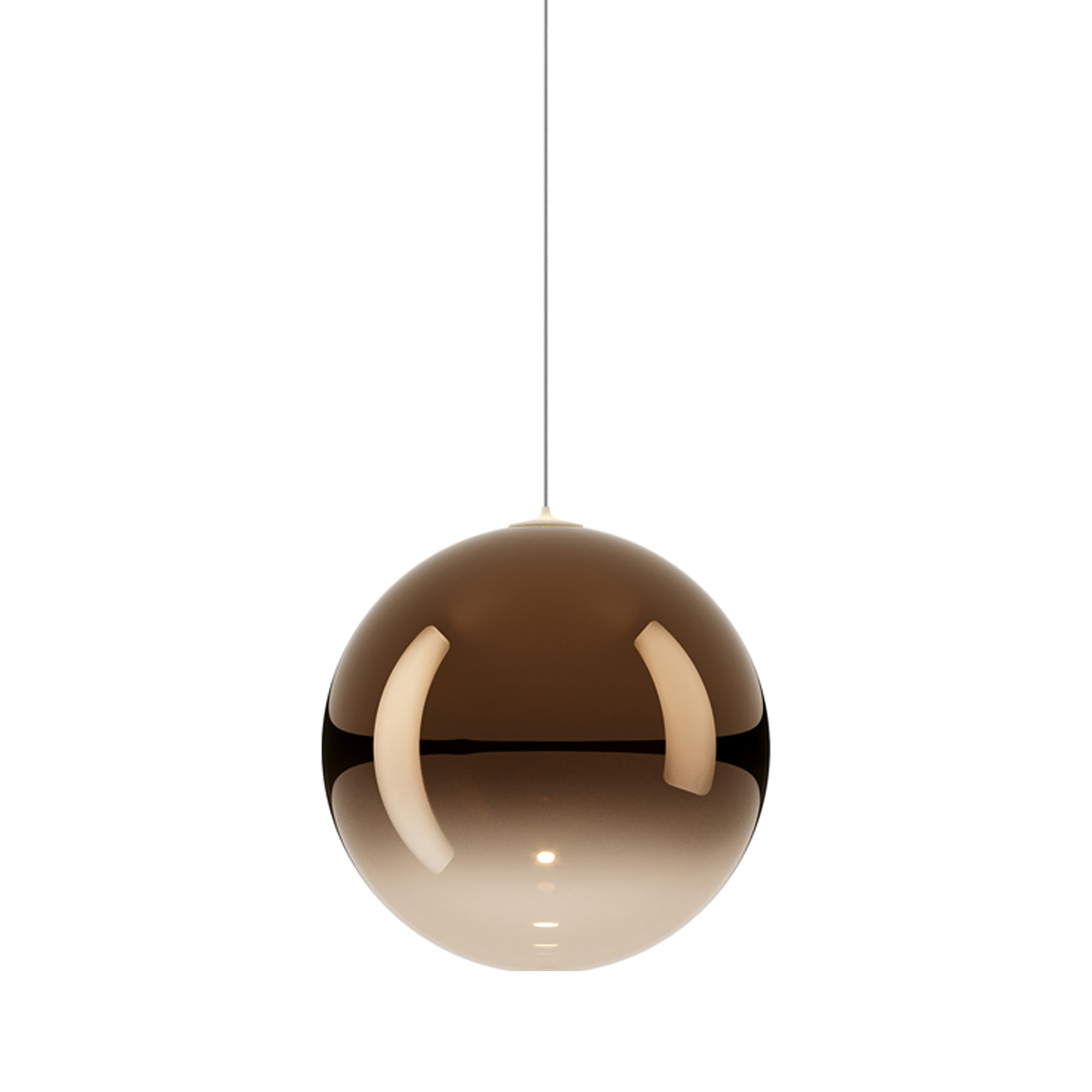 Suspension simple LED en verre soufflé Globe Bulle