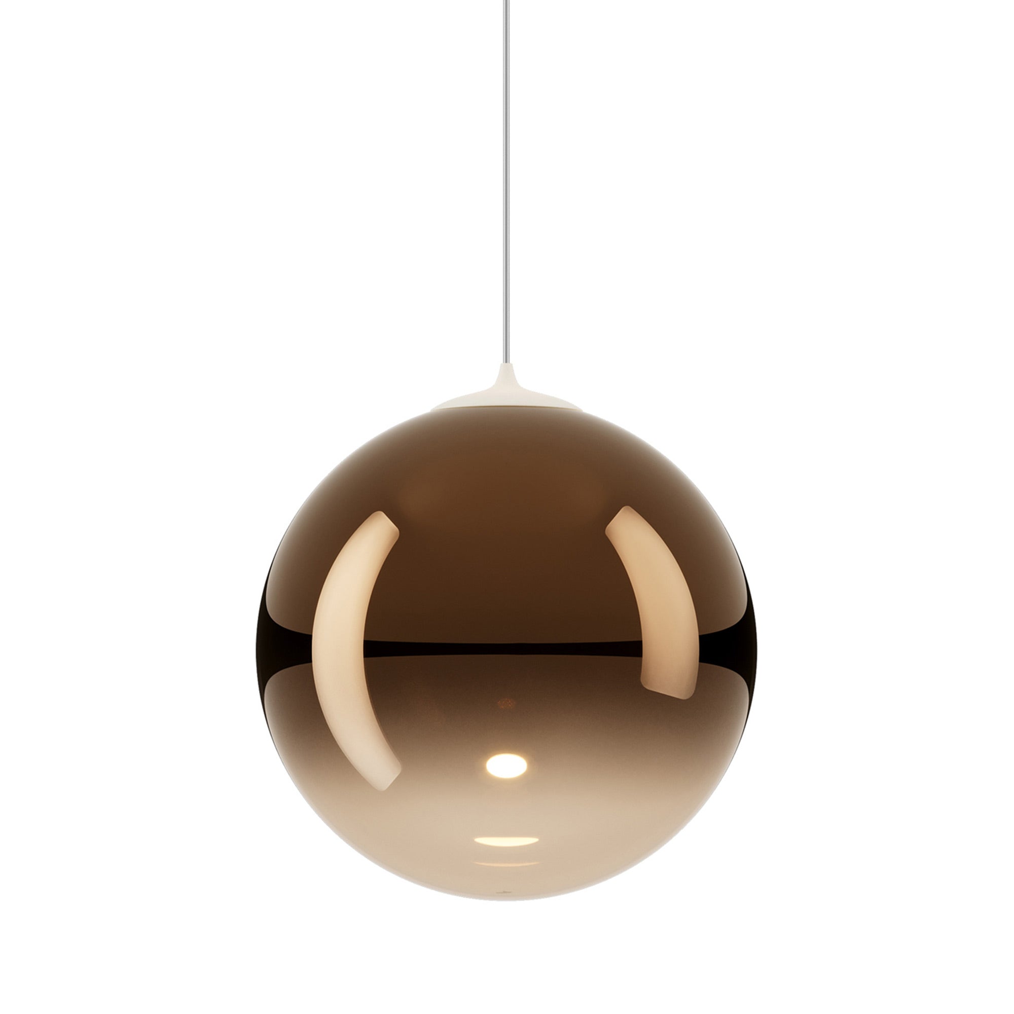 Suspension simple LED en verre soufflé Globe Bulle
