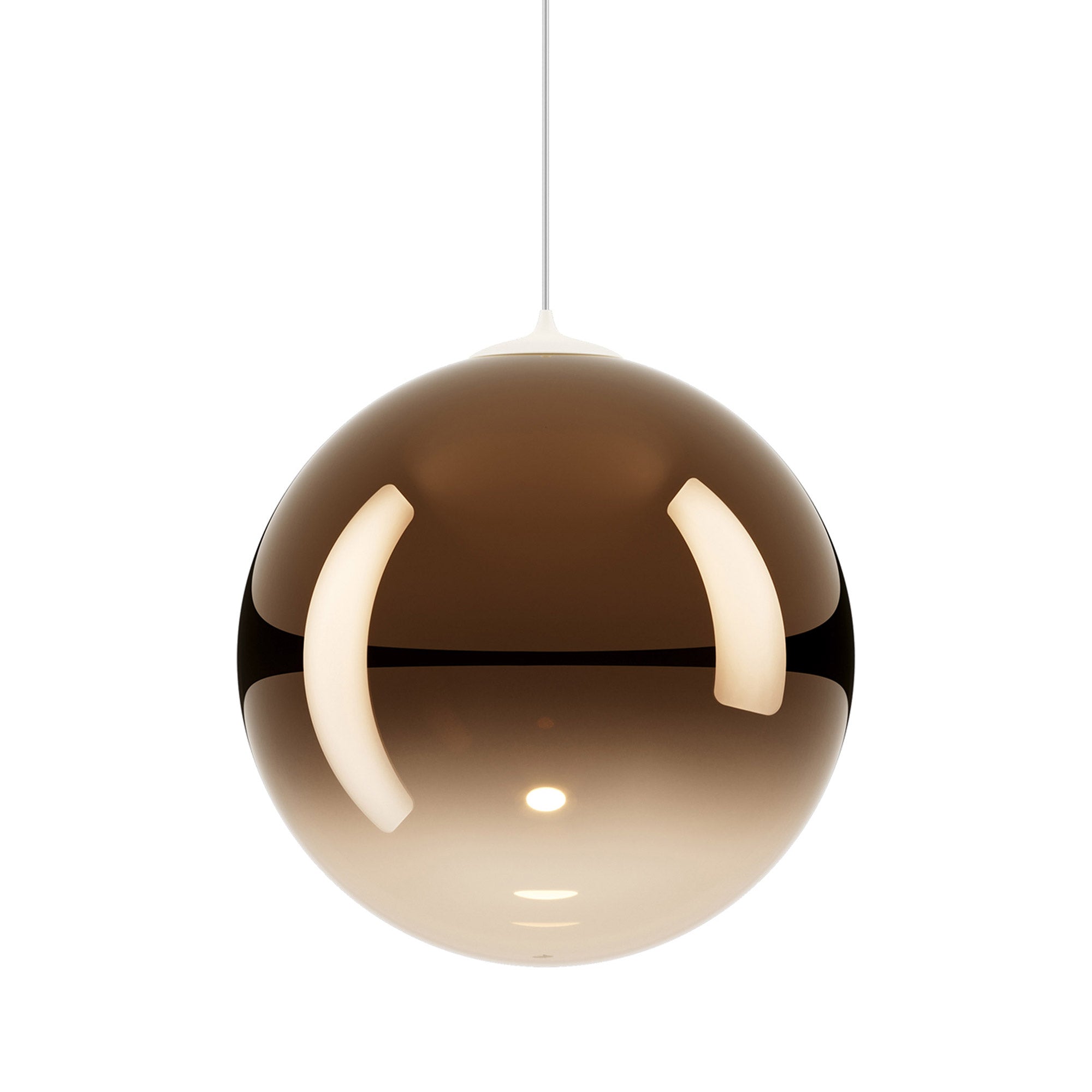 Suspension simple LED en verre soufflé Globe Bulle