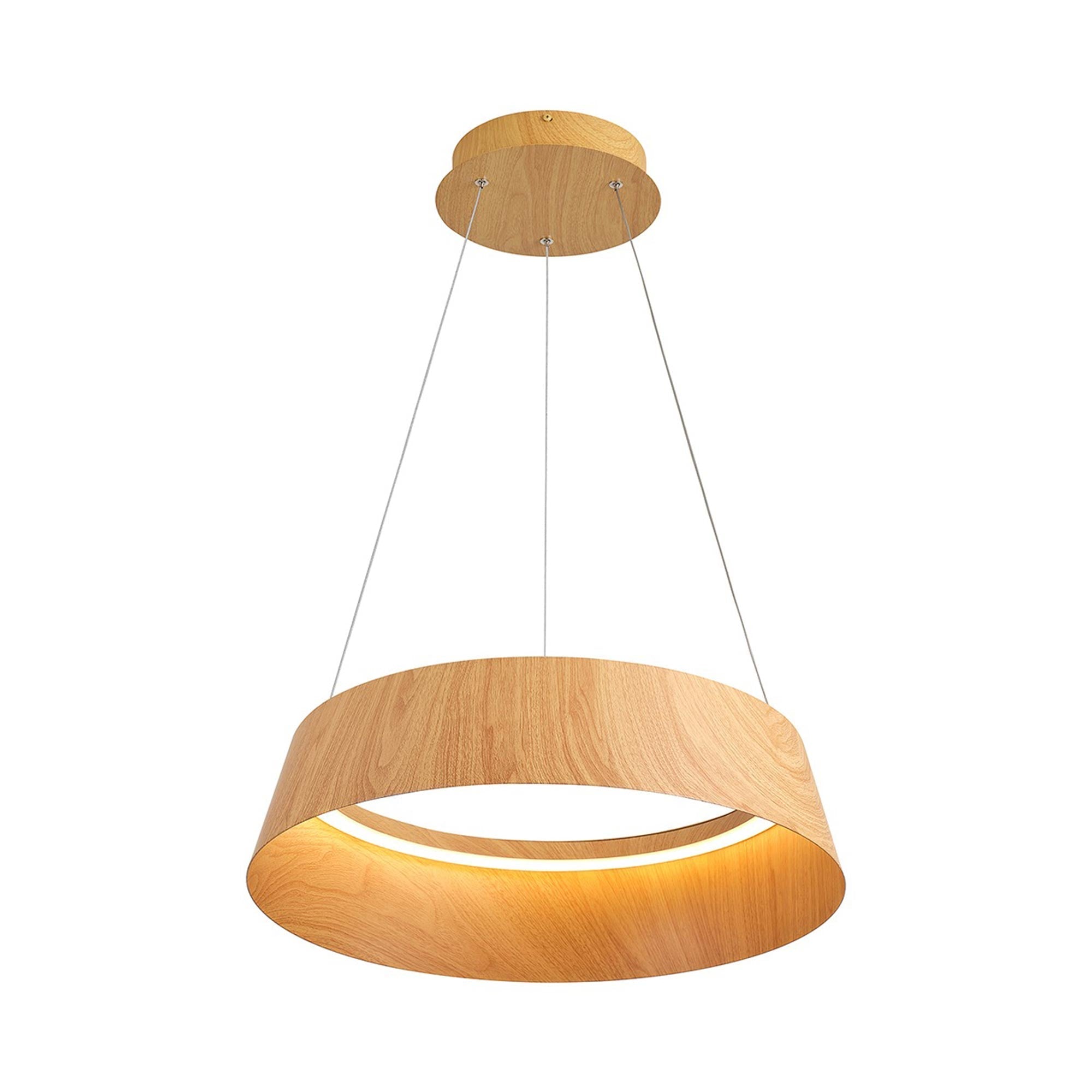 Suspension LED conique avec diffuseur acrylique en forme de tambour