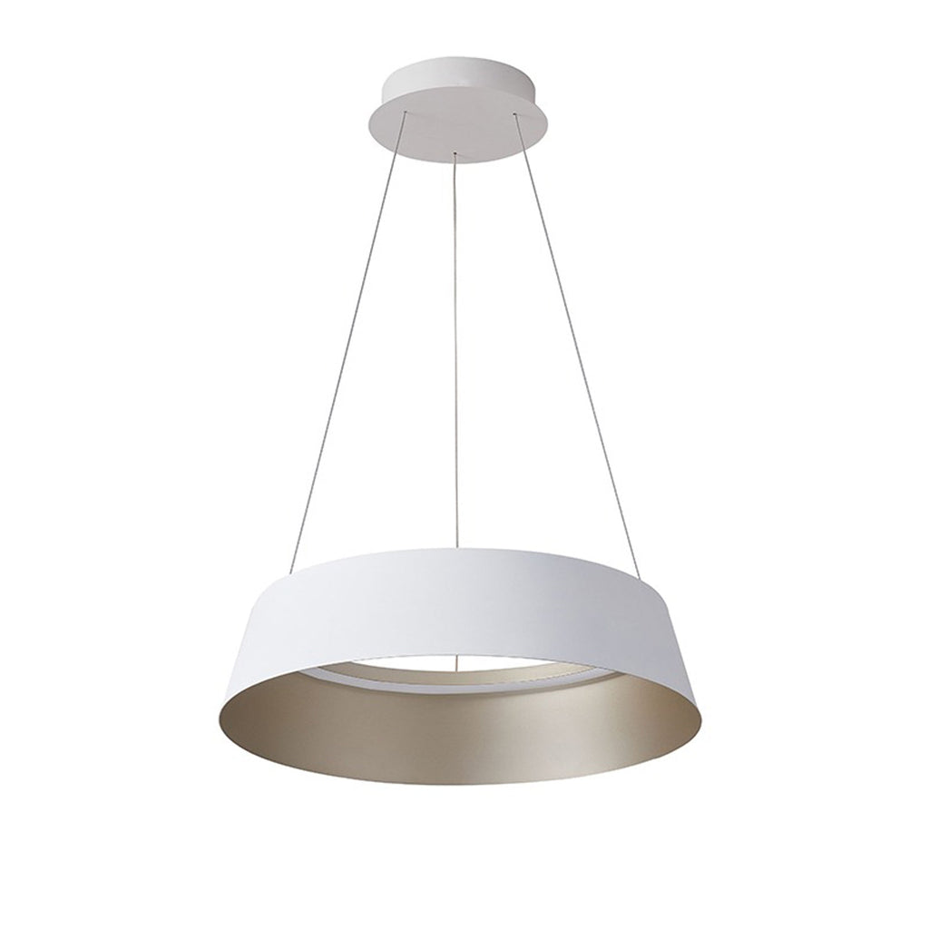 Suspension LED conique avec diffuseur acrylique en forme de tambour