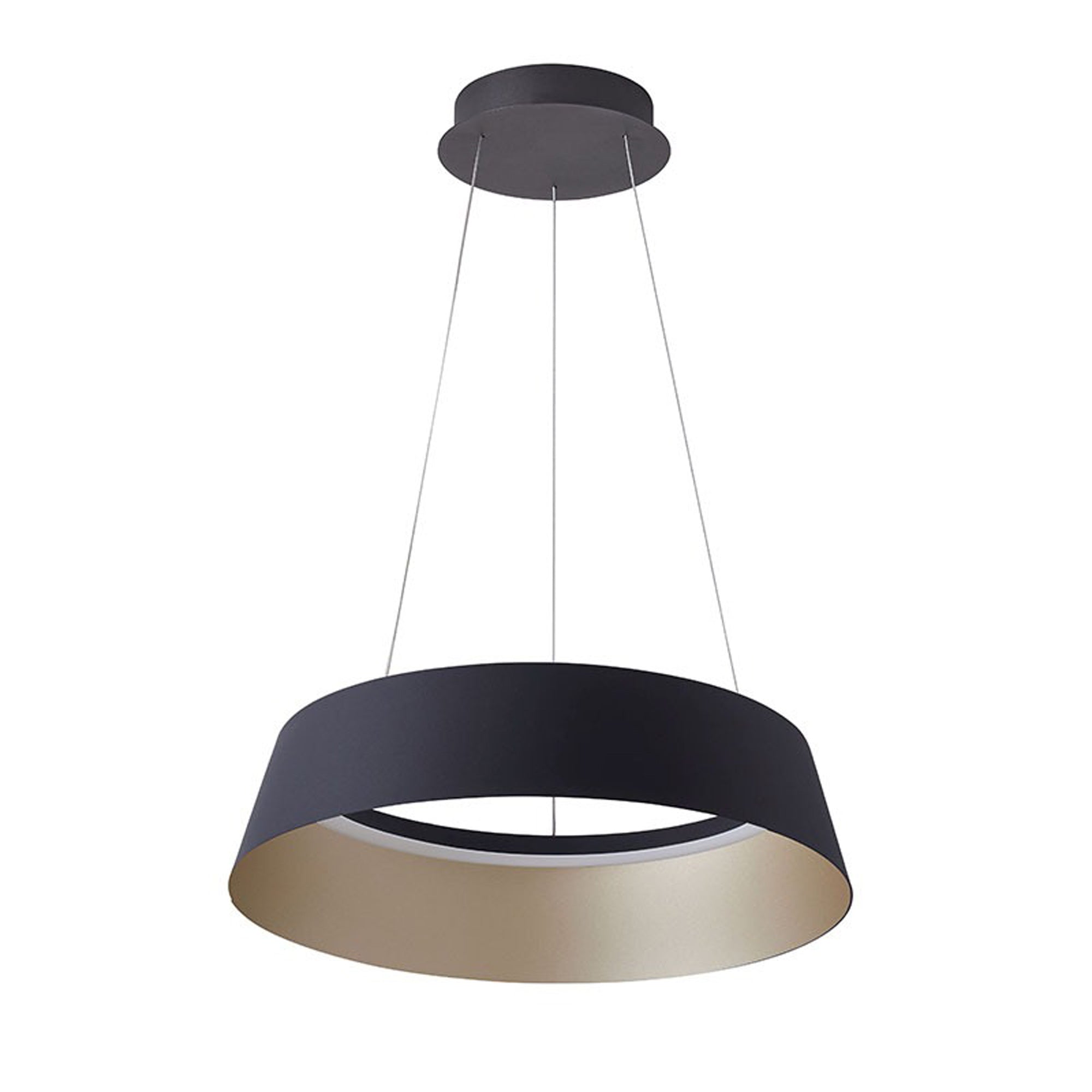 Suspension LED conique avec diffuseur acrylique en forme de tambour