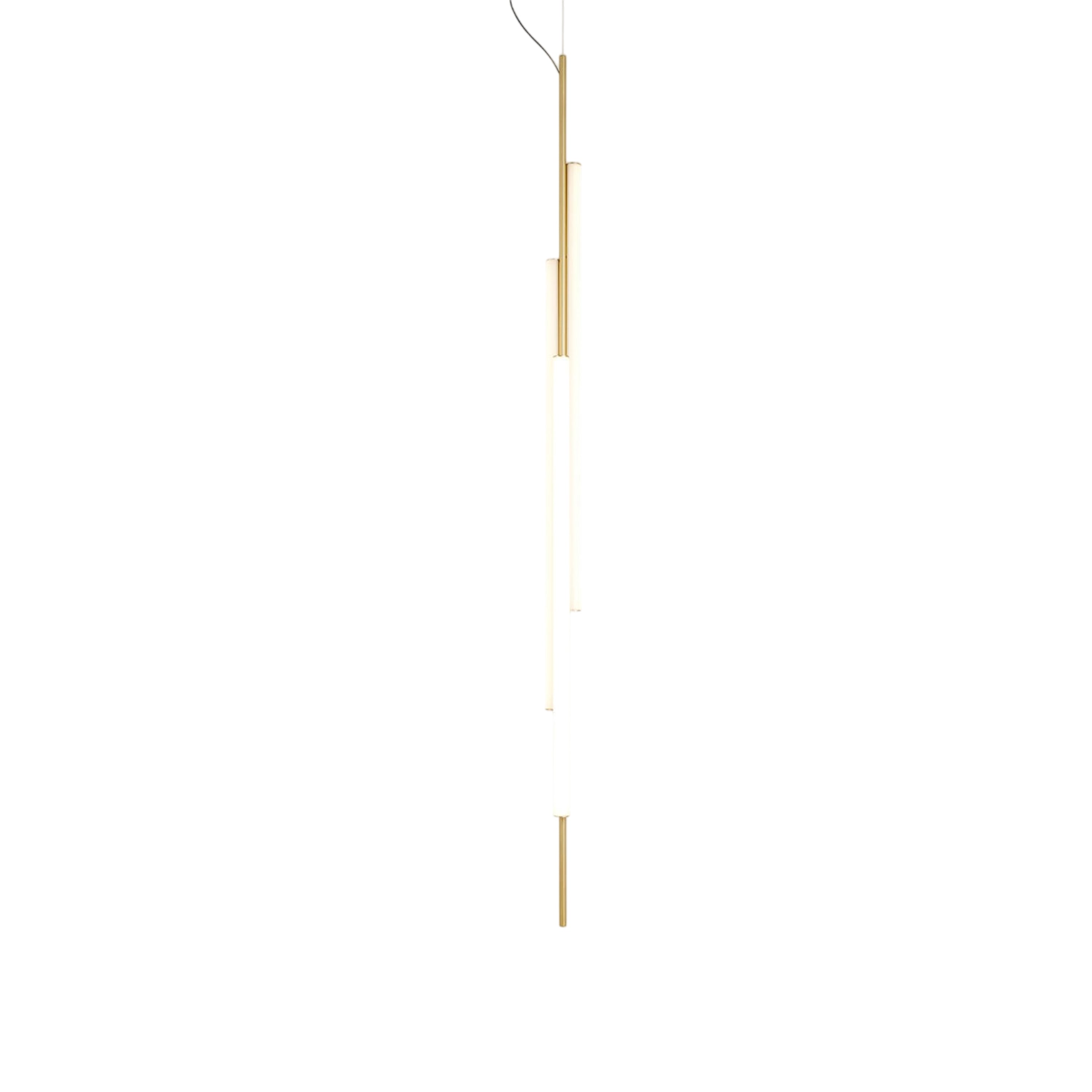Suspension LED verticale cylindrique en aluminium en V